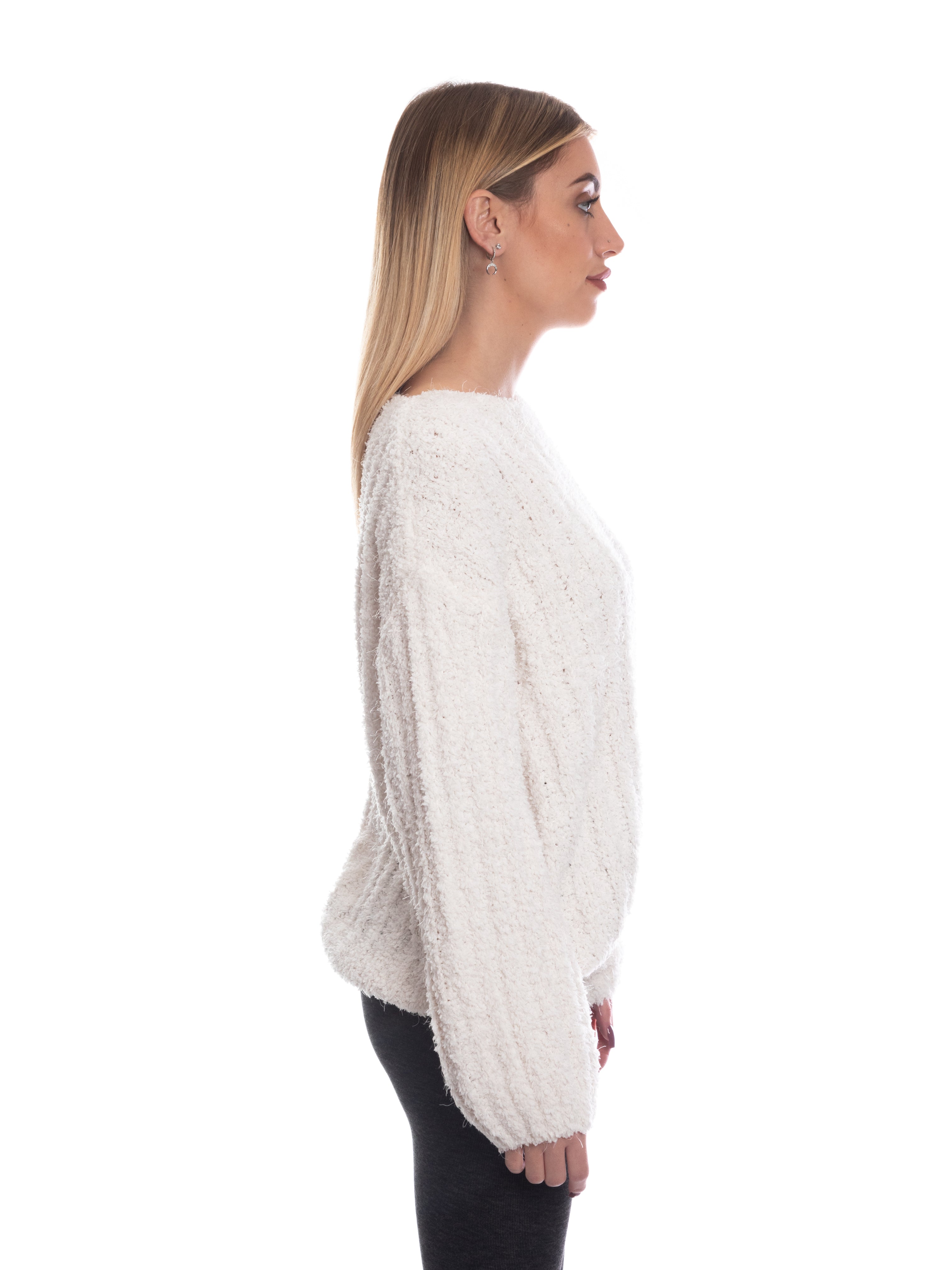 Maglione peluche soffice-Pink Babol