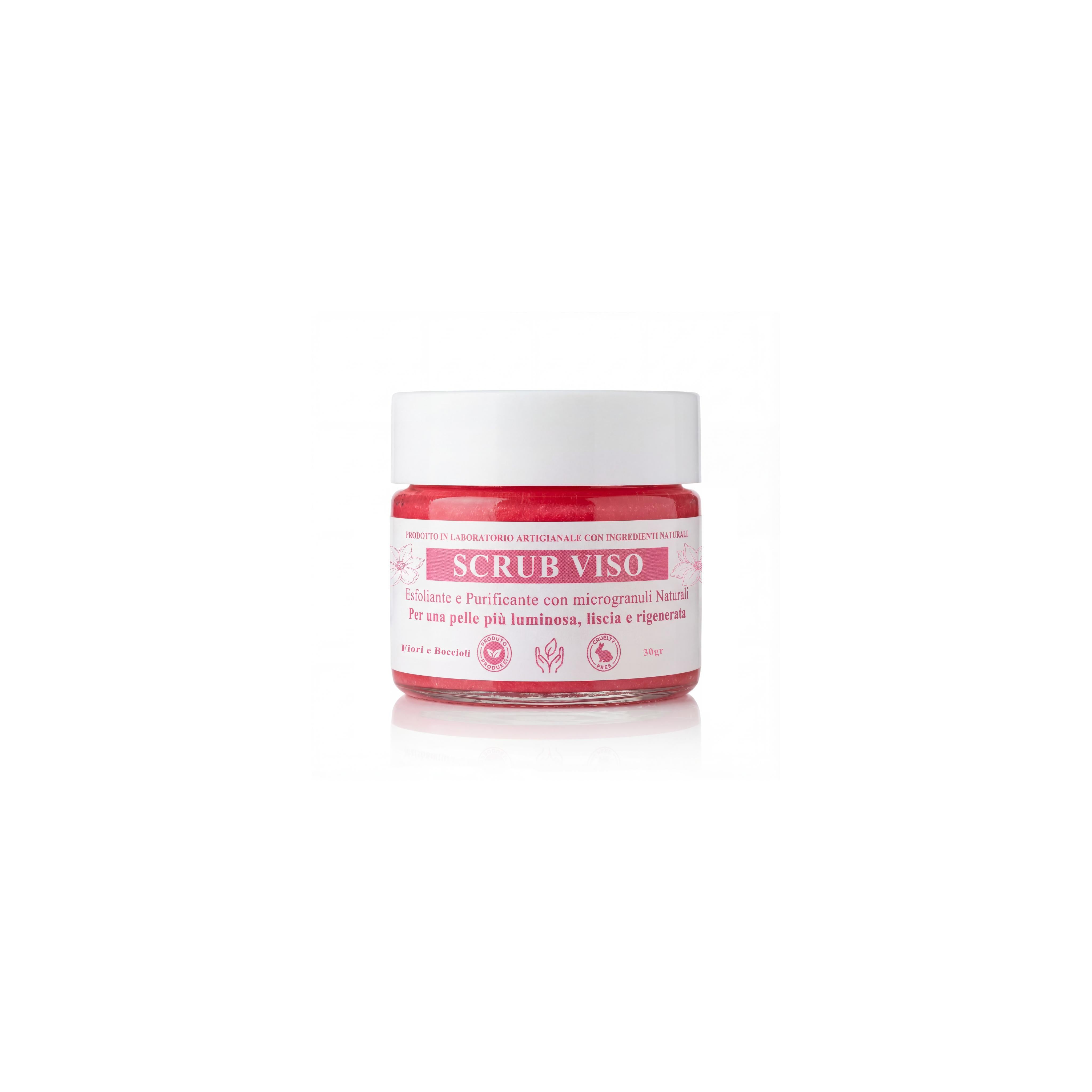Mini Size/Travel Size Scrub Viso Esfoliante e Purificante con microgranuli Naturali, Miele e Olio di Sesamo – Pelle Luminosa, Liscia e Rigenerata-Pink Babol