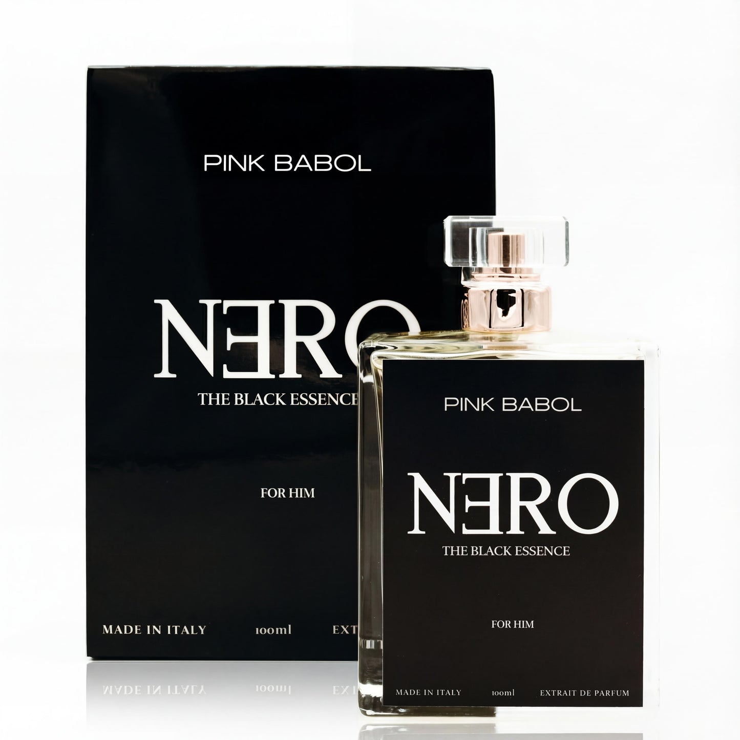 Nero Extrait De Parufm - Ribes Nero, Vaniglia, Rosa e Gelsomino del Marocco, Ambra Grigia, Ananas, Mela FOR HIM-Pink Babol