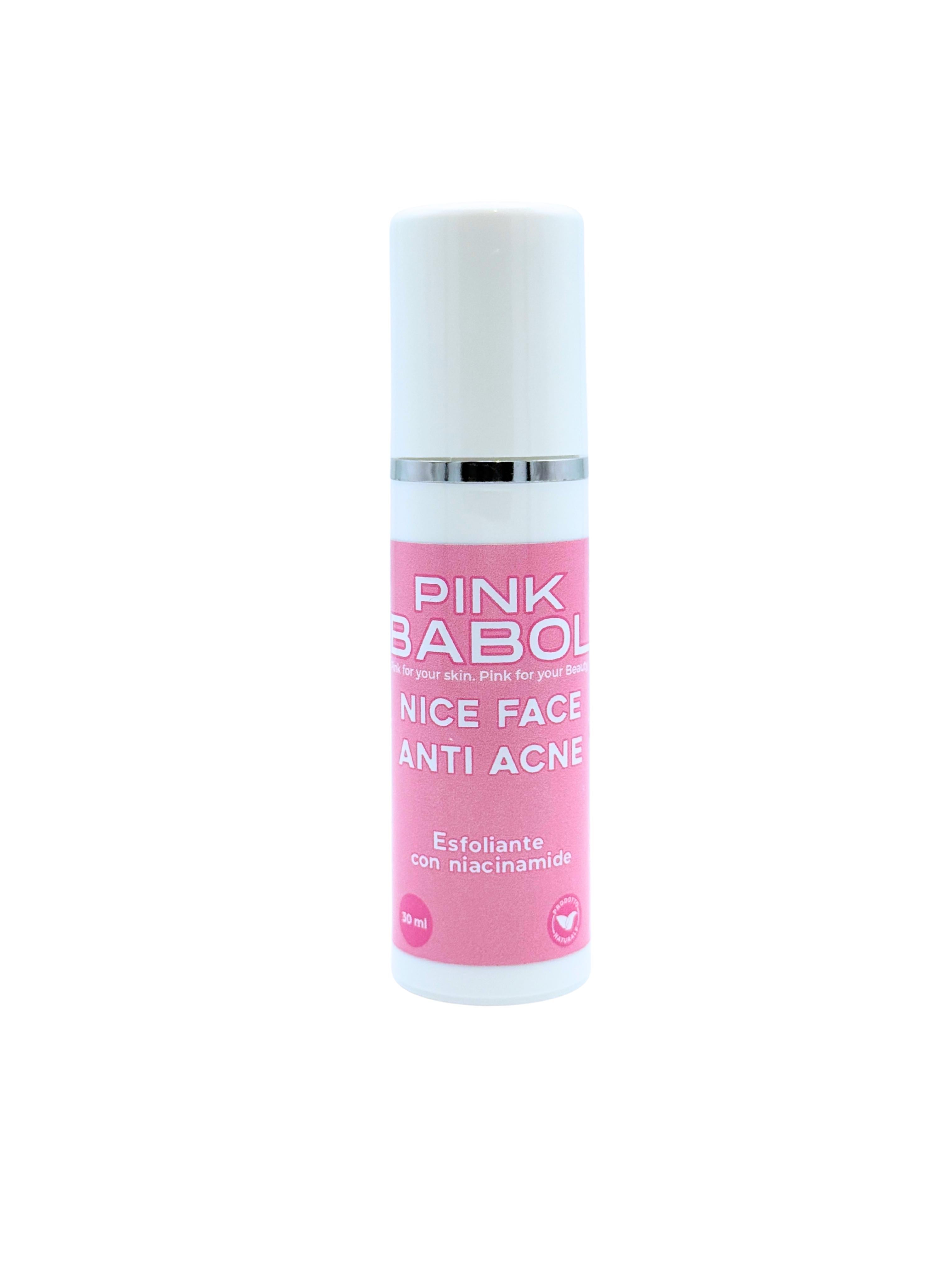 Nice Face – Crema contro l'Acne, Sebo Normalizzante con Niacinamide e Vitamina E-Pink Babol