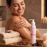 Olio Corpo/Massaggi SWEET con Olio di Mandorle Dolci, Sesamo, Oliva, Jojoba e Rosa Mosqueta - Emolliente e Nutriente con dolci note di Cioccolato-Pink Babol