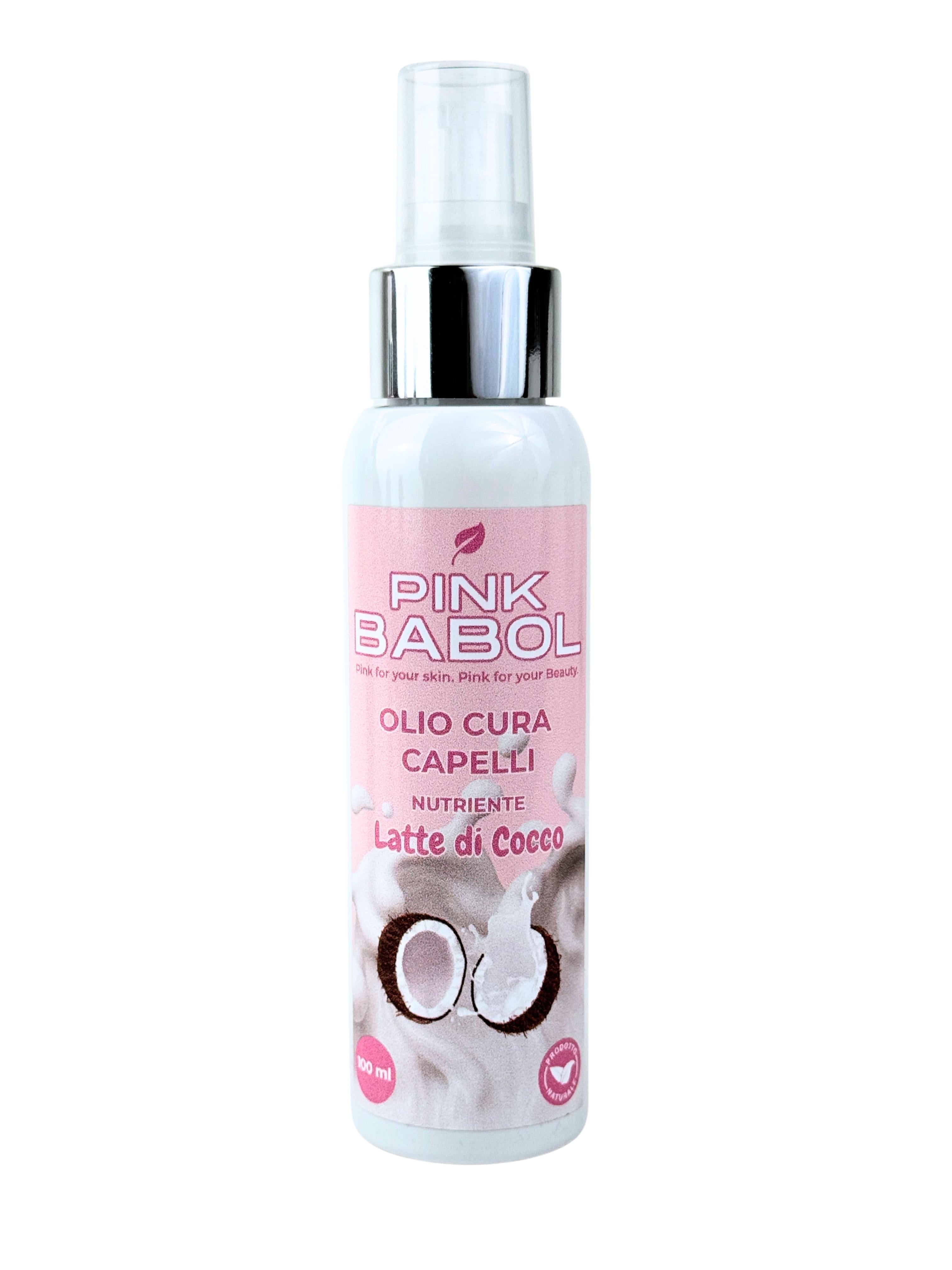 Olio Cura Capelli Anticaduta: Olio di Ricino, Omega 6-9, Vitamina E, Olio di Argan per cuoio capelluto e lunghezze-Pink Babol
