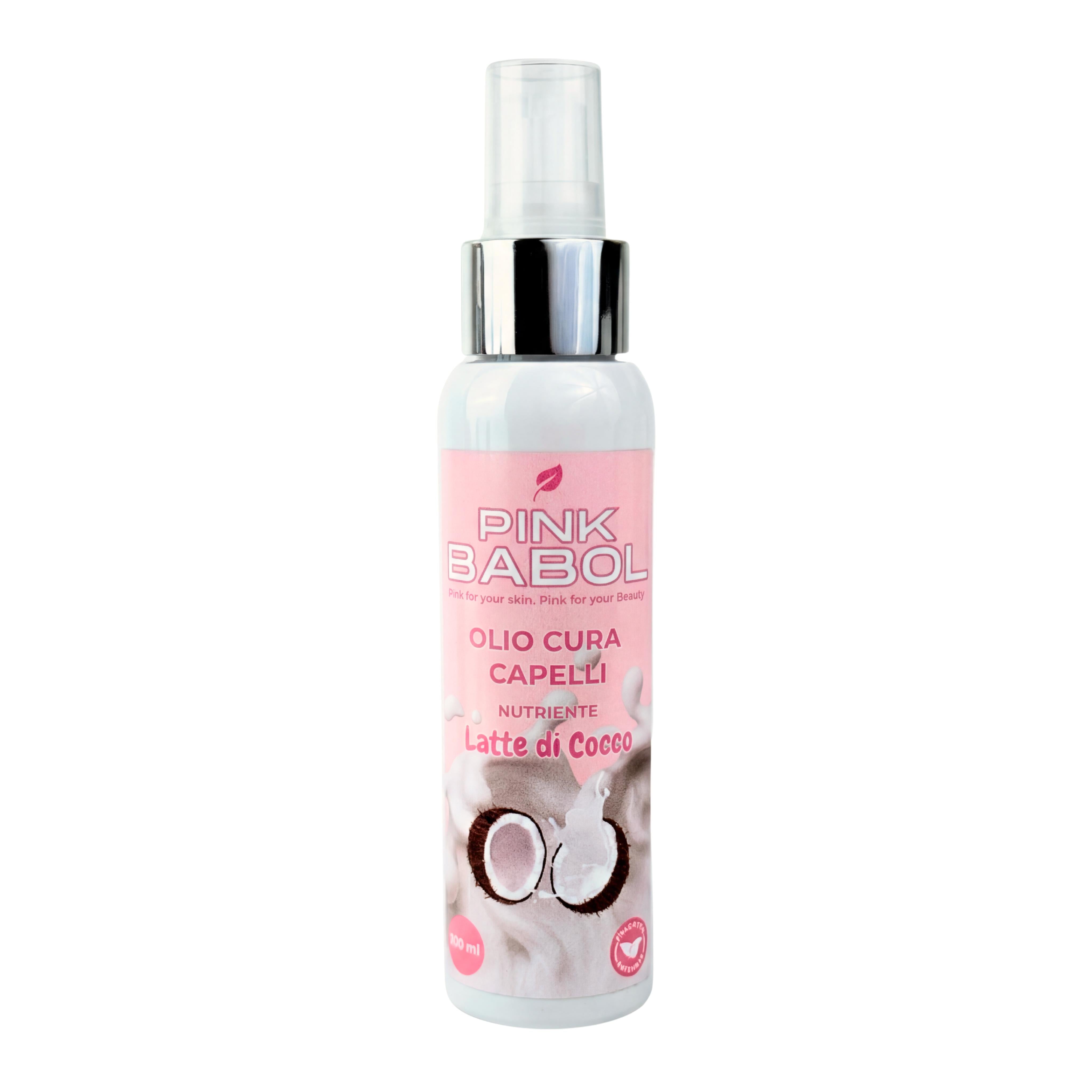 Olio Cura Capelli Anticaduta con Olio di Ricino, Argan, Rosa Mosqueta e Macadamia, Omega 6-9, Vitamina E - Trattamento Nutriente, Rinforzante, Rigenerante-Pink Babol