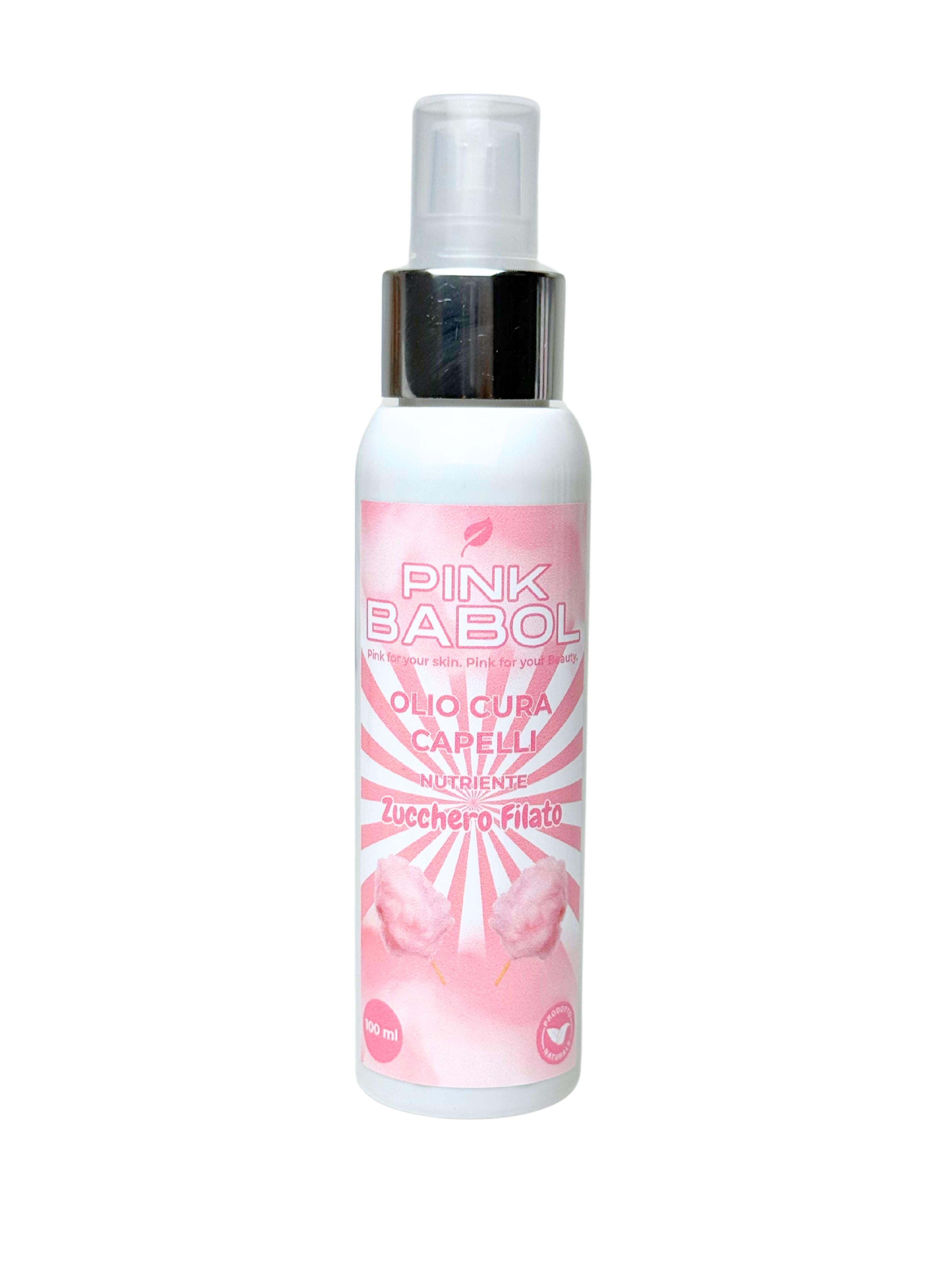 Olio Cura Capelli con Olio di Ricino, Omega 6-9, Vitamina E, Olio di Argan-Pink Babol