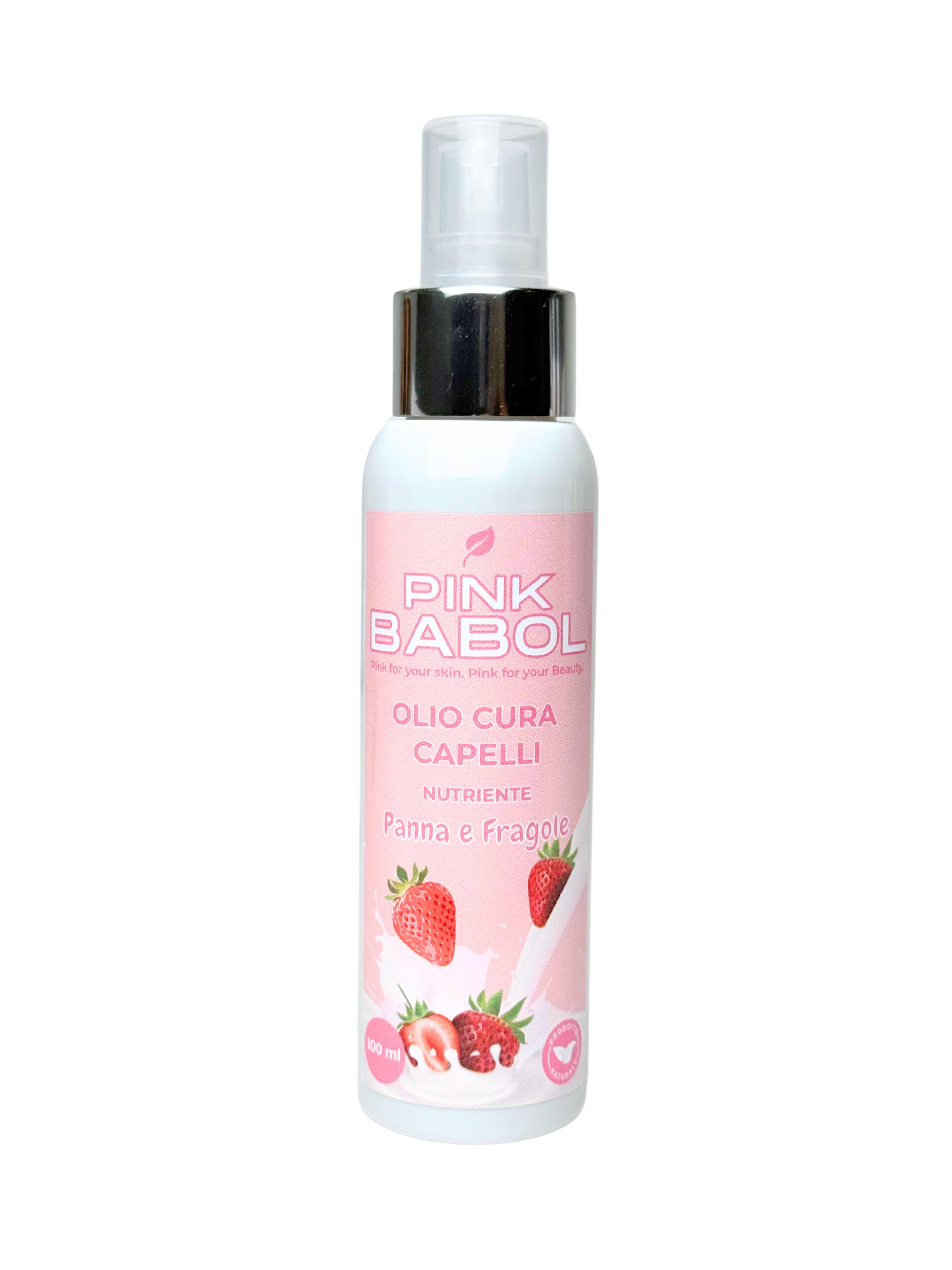 Olio Cura Capelli con Olio di Ricino, Omega 6-9, Vitamina E, Olio di Argan-Pink Babol