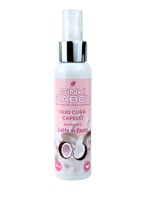 Olio Cura Capelli con Olio di Ricino, Omega 6-9, Vitamina E, Olio di Argan-Pink Babol