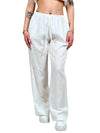 Pantalone a palazzo misto lino-Pink Babol