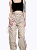 Carica l&#39;immagine nel visualizzatore di Gallery, Pantalone cargo poliestere apertura fianchi-Pink Babol