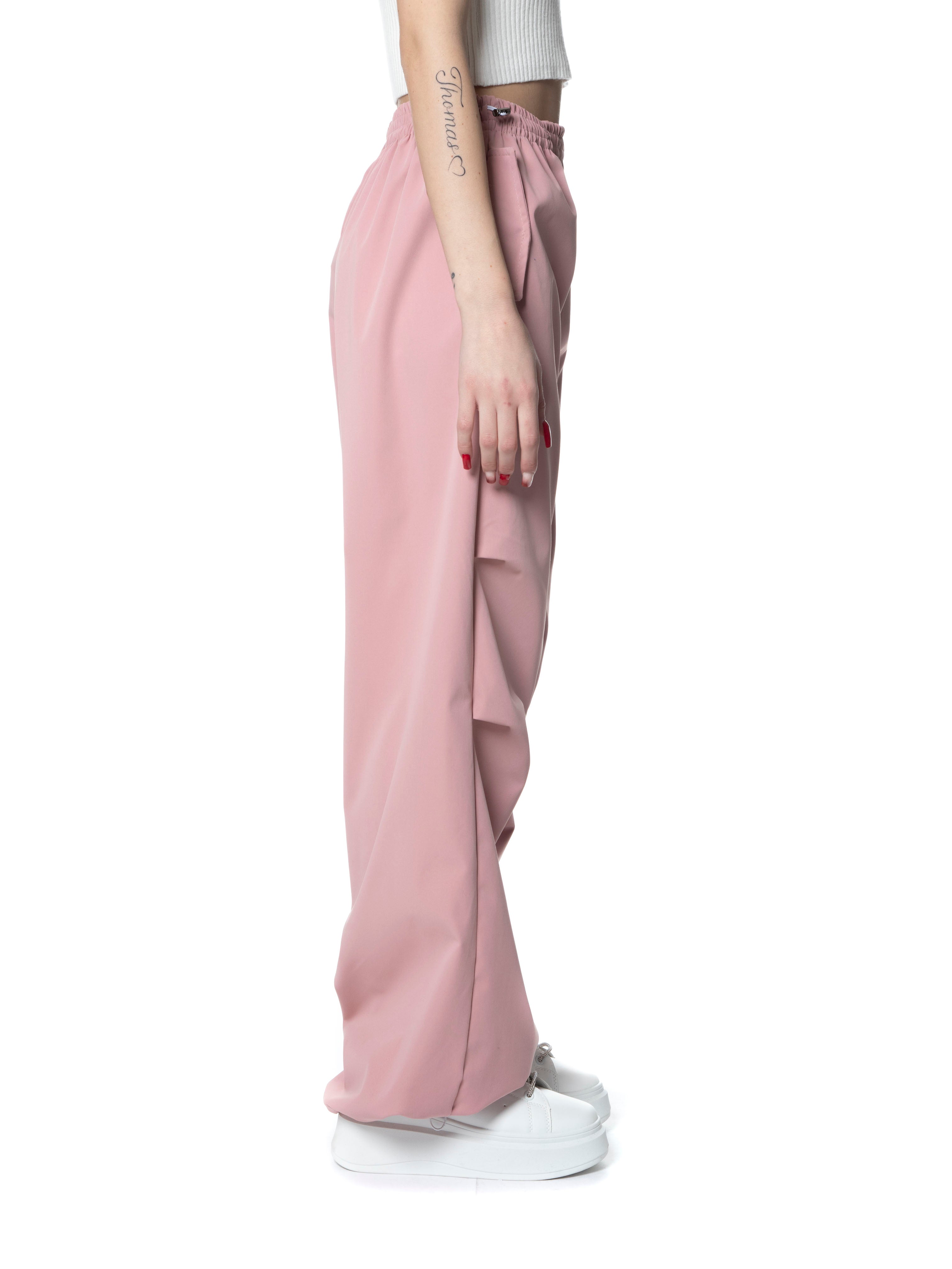 Pantalone parachute oversize-Pink Babol