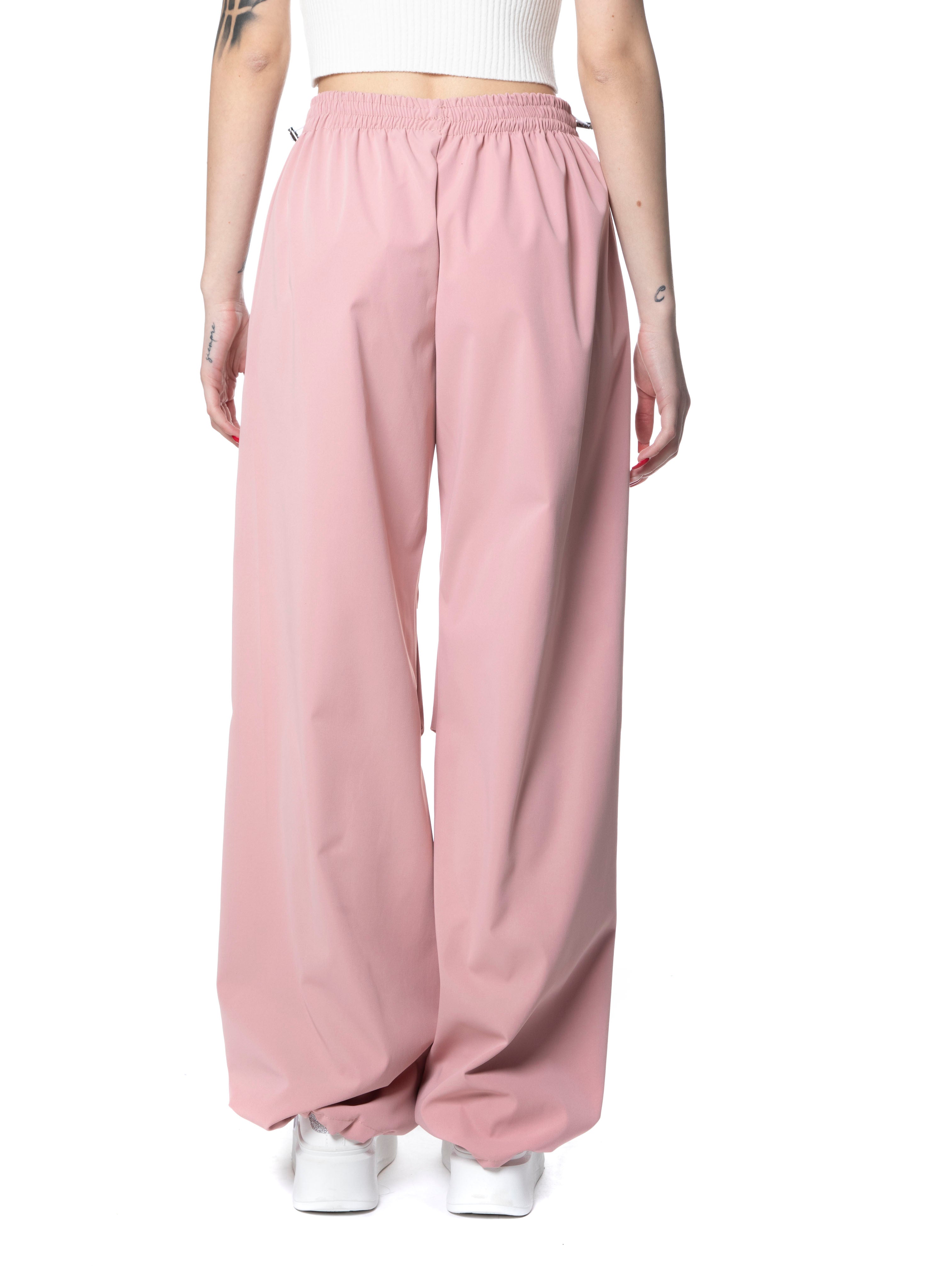 Pantalone parachute oversize-Pink Babol