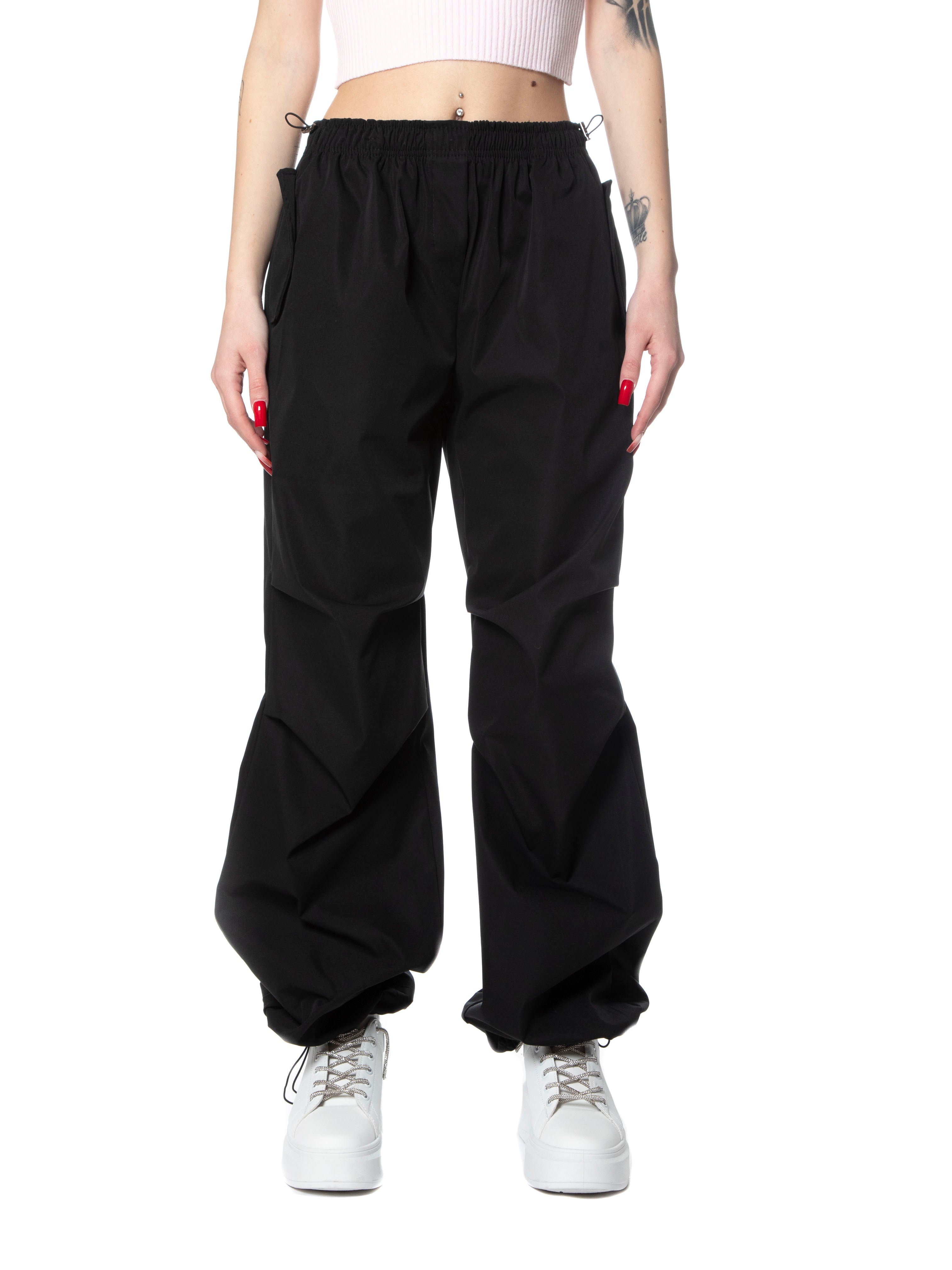 Pantalone parachute oversize-Pink Babol