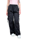 Pantaloni cargo acetato-Pink Babol