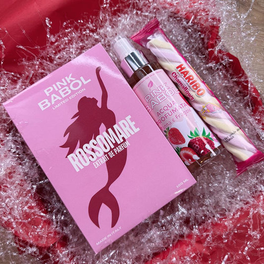 Parfum KIT Maxi Rossomare Edition - Estratto di Profumo 100ml + Acqua Profumata Viso e Corpo Panna e Fragole-Pink Babol