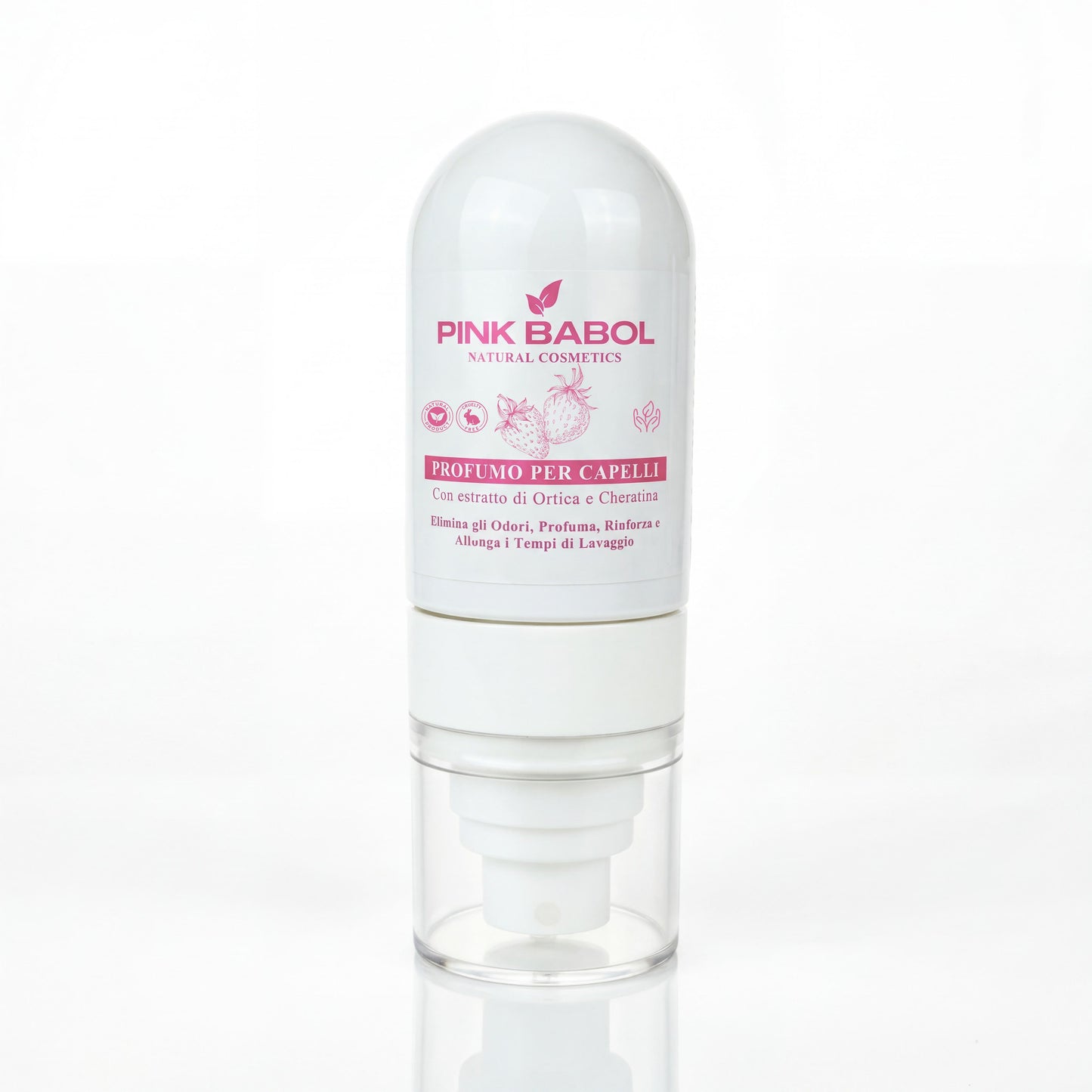 Profumo per Capelli con Cheratina e Estratto di Ortica - Profuma, Rinforza e Purifica la Chioma-Pink Babol