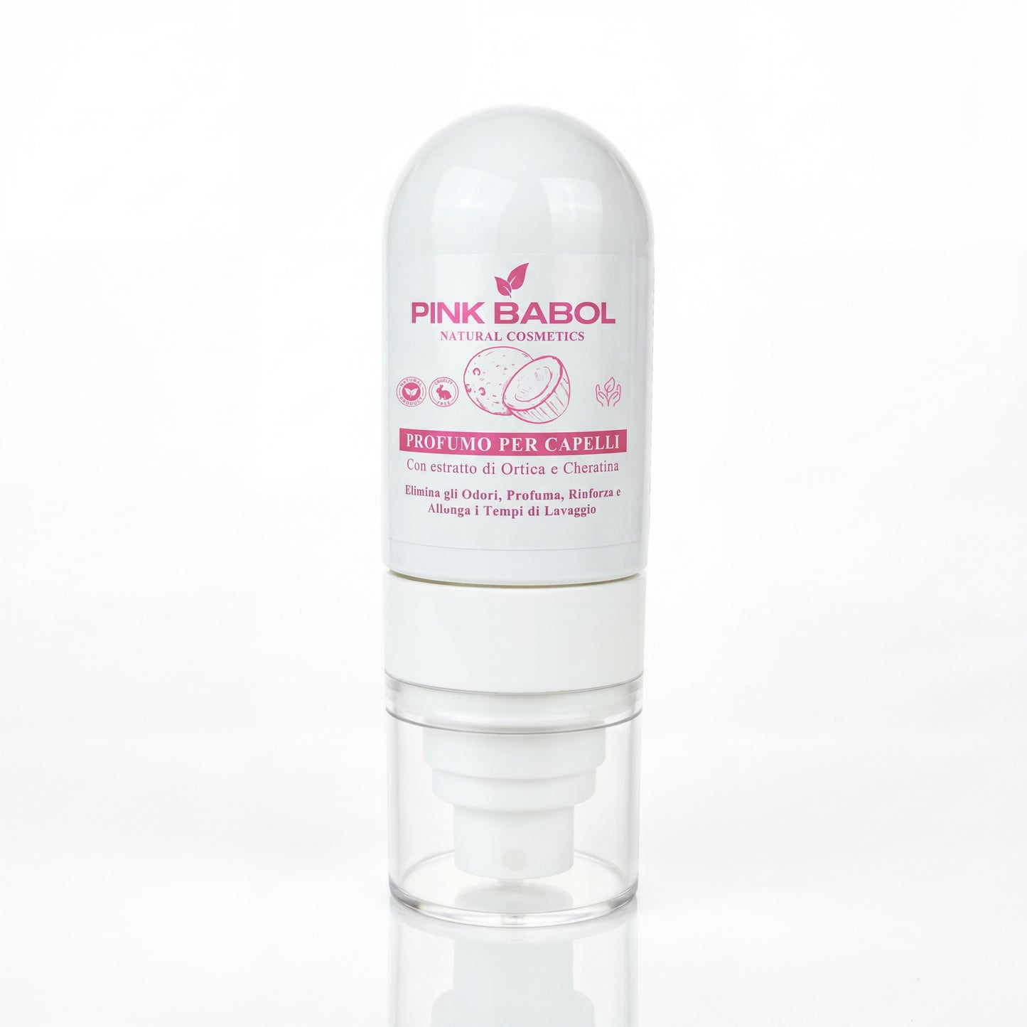 Profumo per Capelli con Cheratina e Estratto di Ortica - Profuma, Rinforza e Purifica la Chioma-Pink Babol