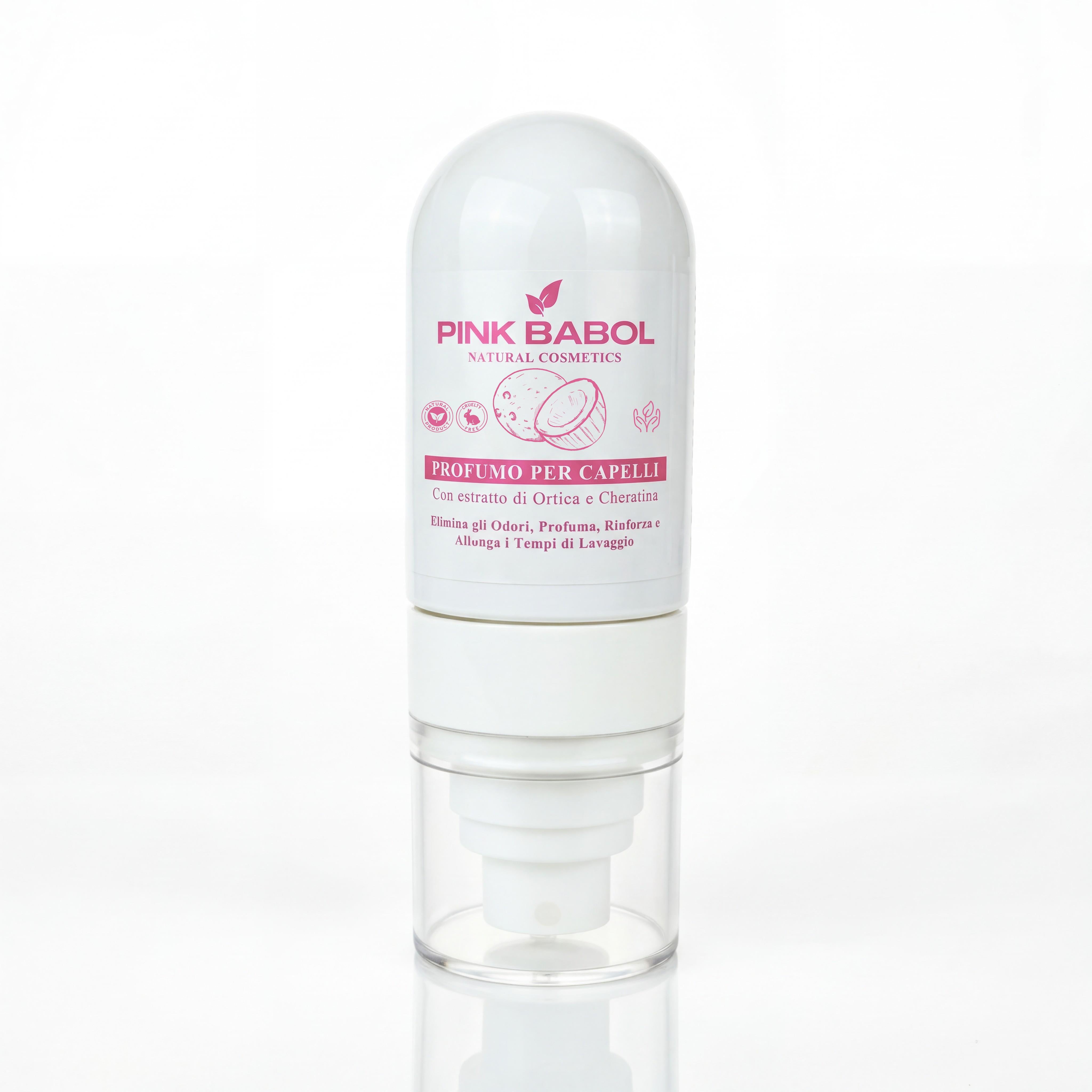 Profumo per Capelli con Cheratina e Estratto di Ortica - Profuma, Rinforza e Purifica la Chioma-Pink Babol