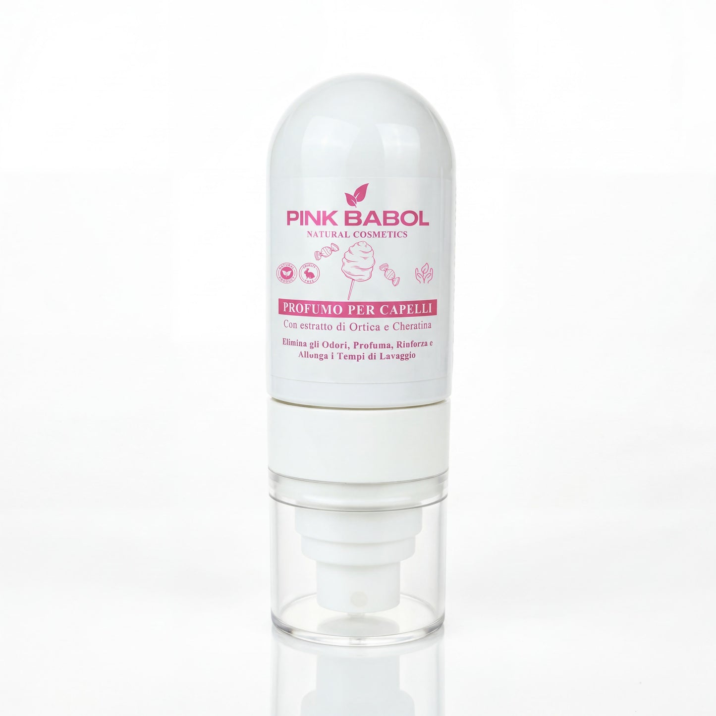 Profumo per Capelli con Cheratina e Estratto di Ortica - Profuma, Rinforza e Purifica la Chioma-Pink Babol