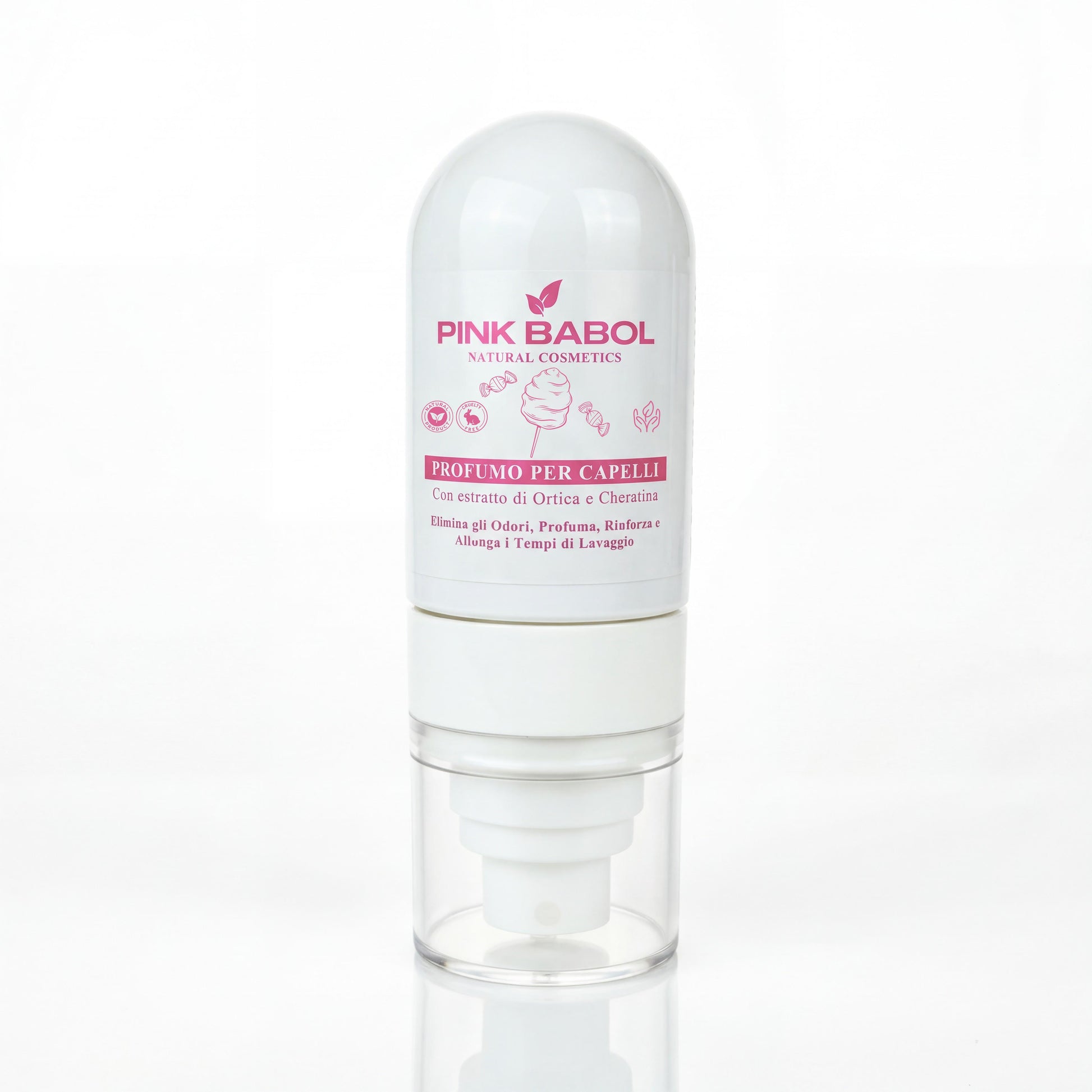 Profumo per Capelli con Cheratina e Estratto di Ortica - Profuma, Rinforza e Purifica la Chioma-Pink Babol