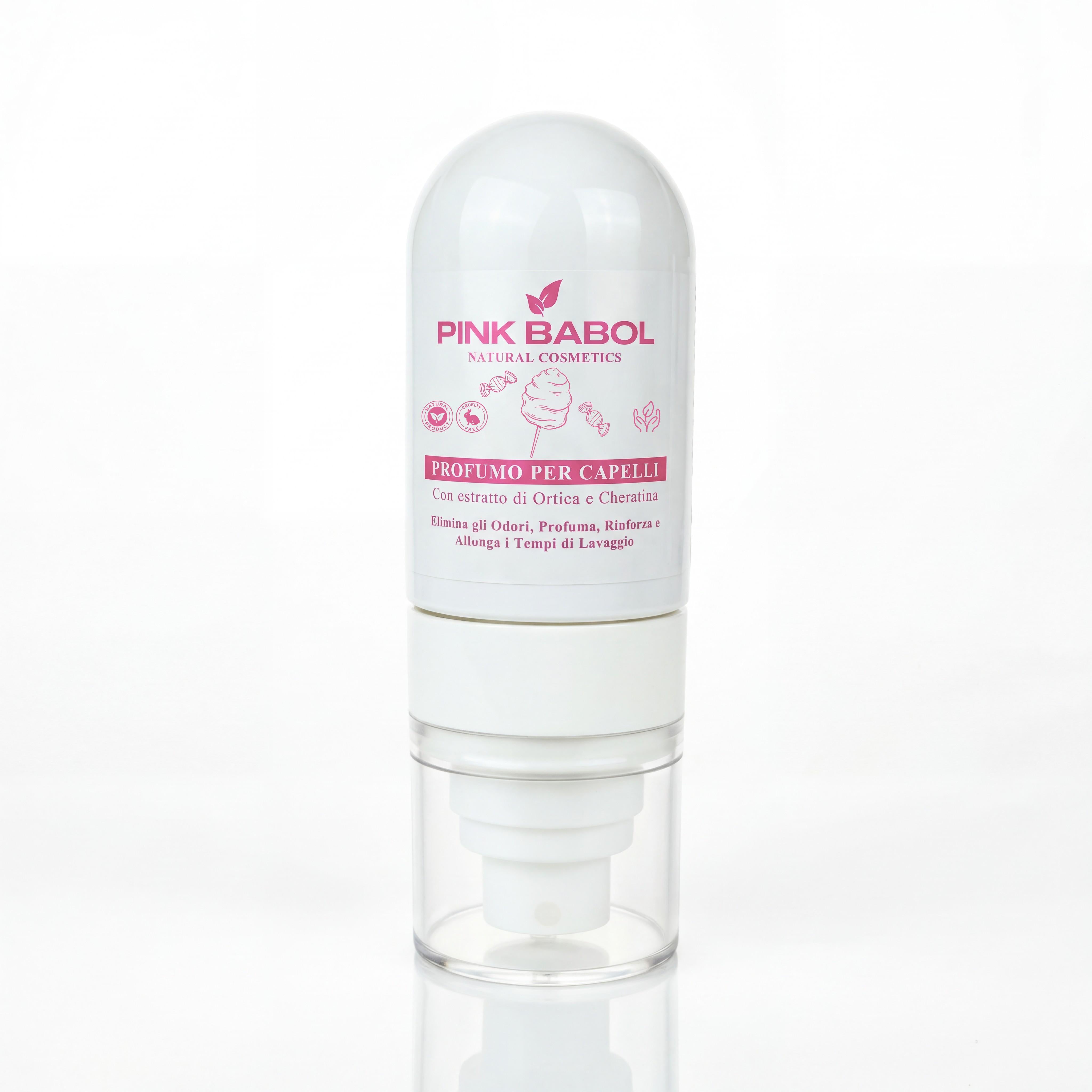 Profumo per Capelli con Cheratina e Estratto di Ortica - Profuma, Rinforza e Purifica la Chioma-Pink Babol