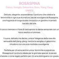 Rosaspina Extrait de Parfum - Cocco, Vaniglia, Gelsomino, Rosa, Tiarè, Ylang Ylang. UNISEX-Pink Babol