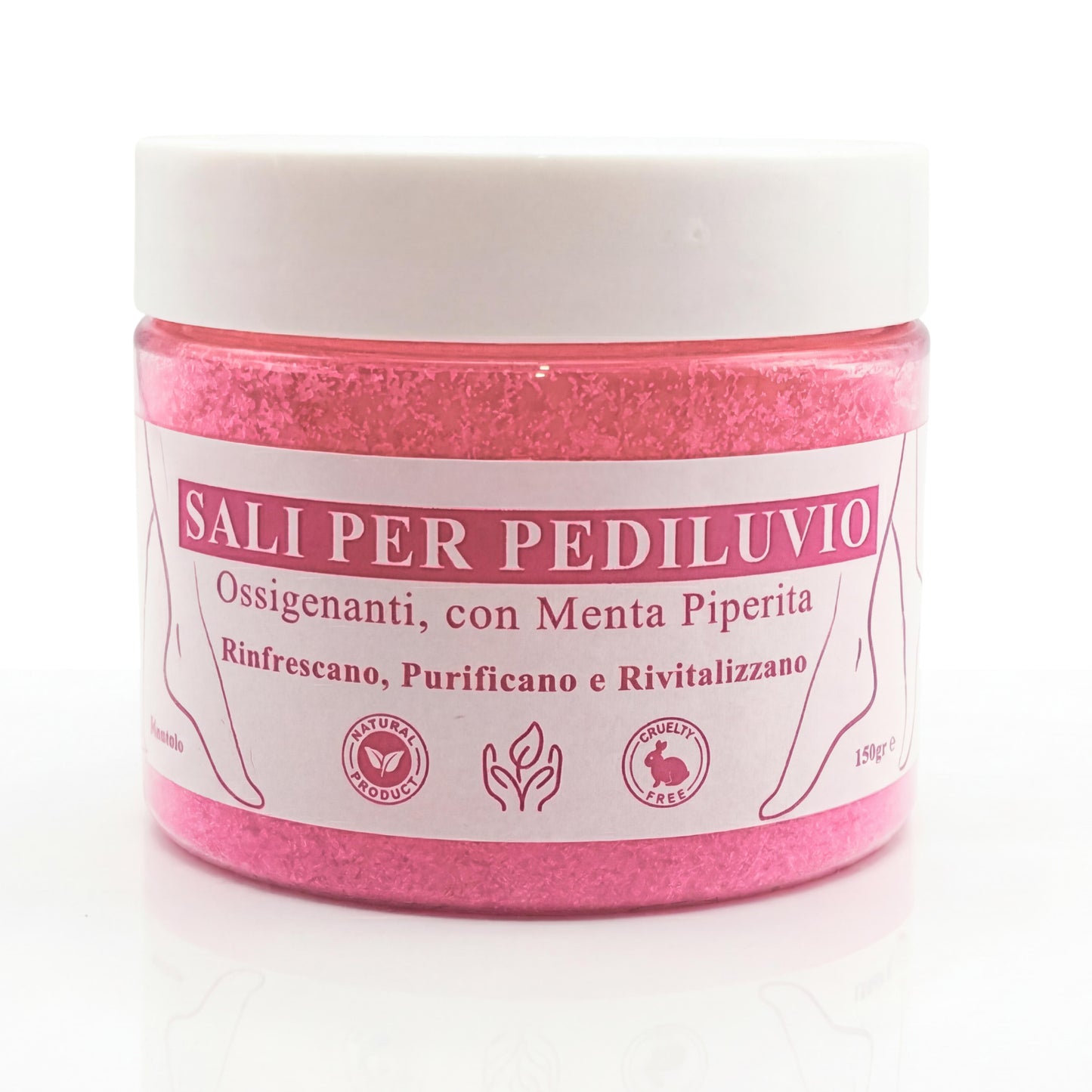 Sali per Pediluvio Ossigenanti con Menta Piperita - Rinfrescanti, purificanti e rivitalizzanti-Pink Babol