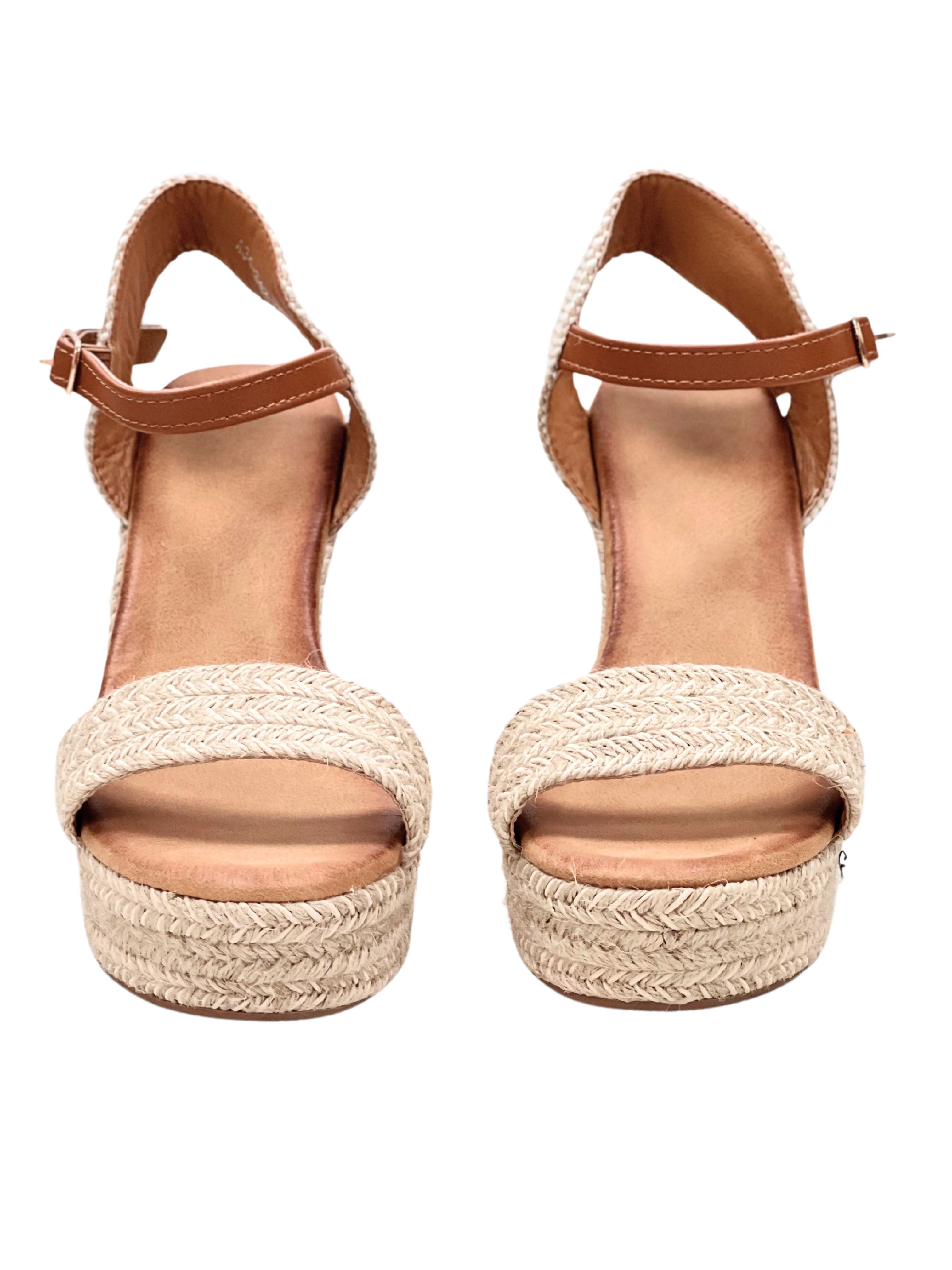 Sandali con zeppa espadrillas-Pink Babol