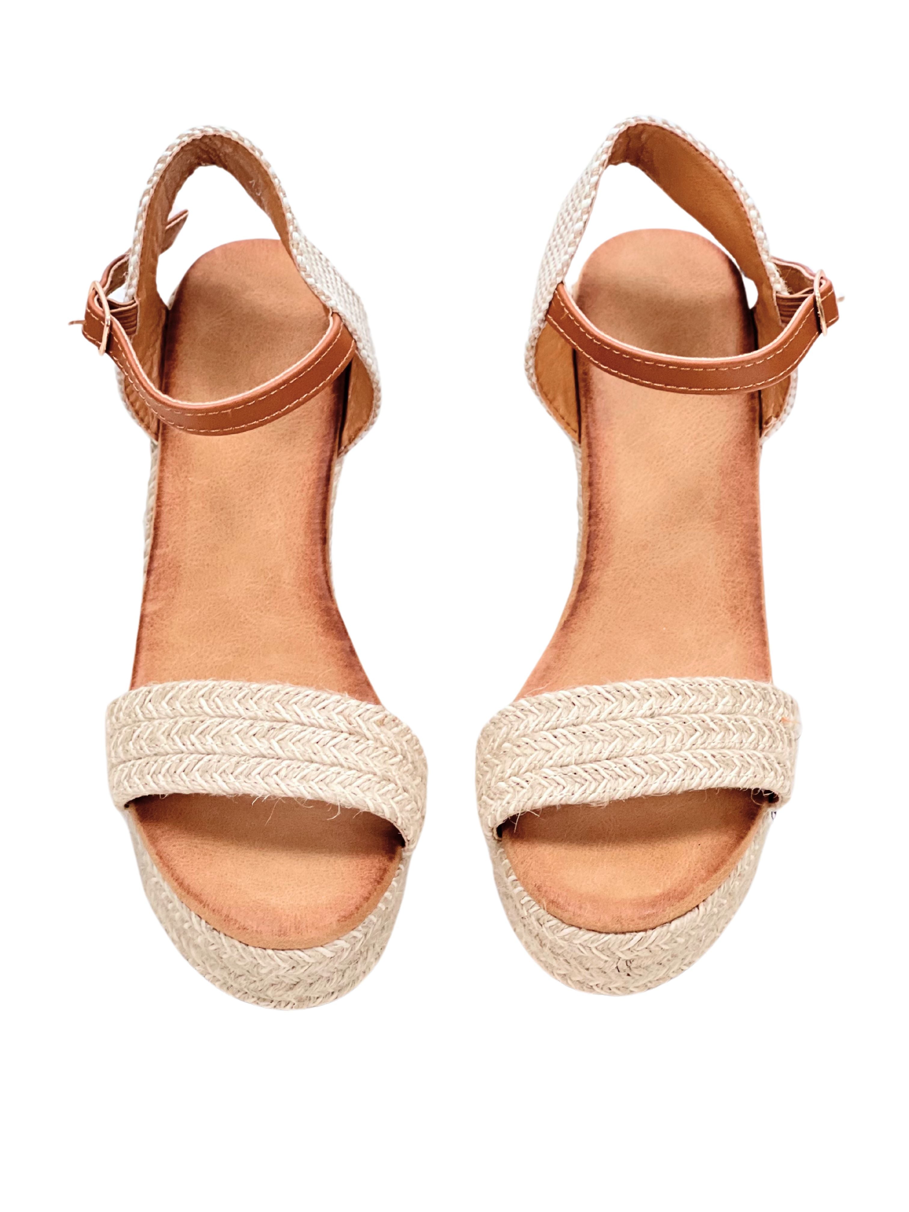 Sandali con zeppa espadrillas-Pink Babol