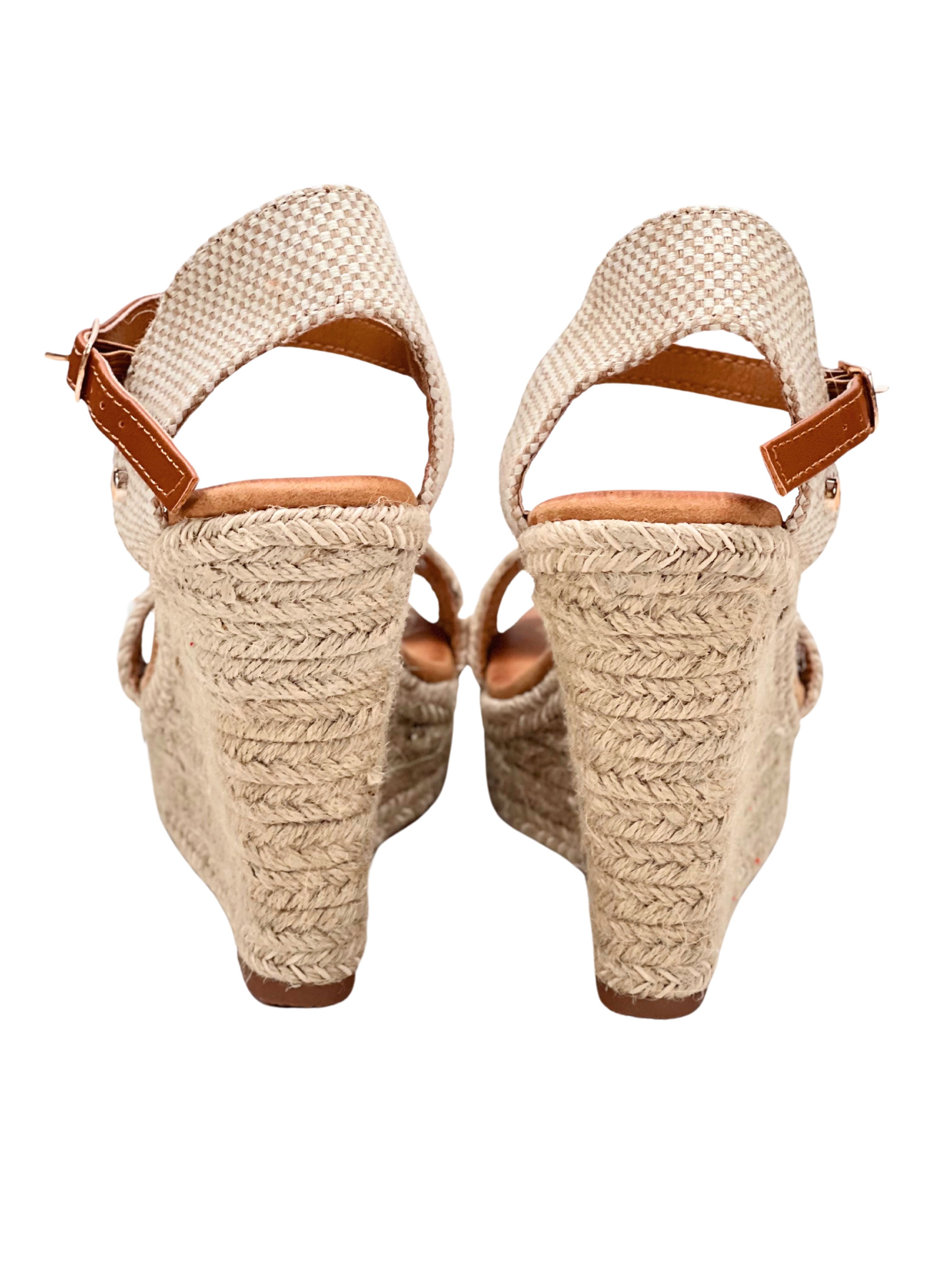 Sandali con zeppa espadrillas-Pink Babol