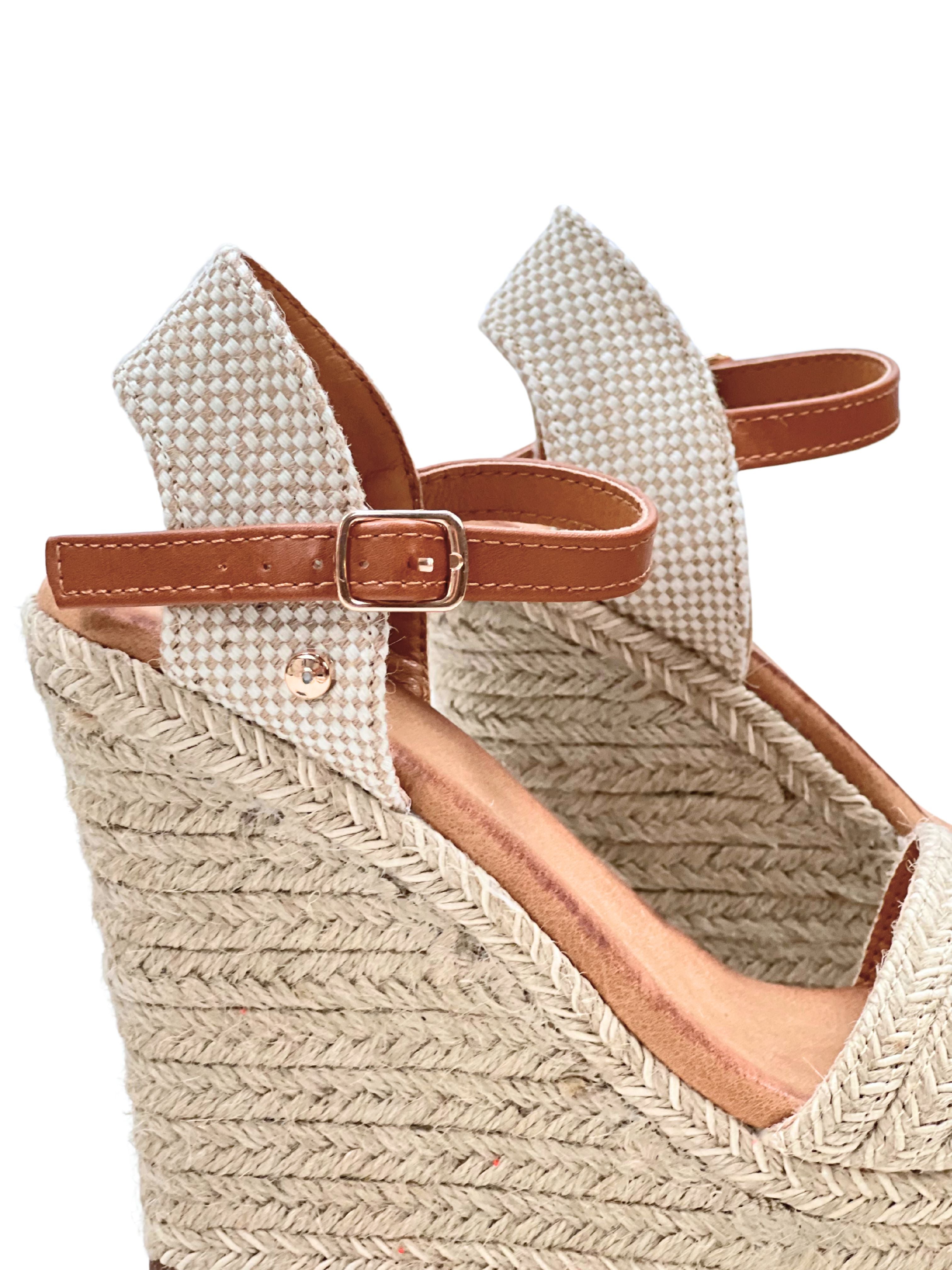 Sandali con zeppa espadrillas-Pink Babol