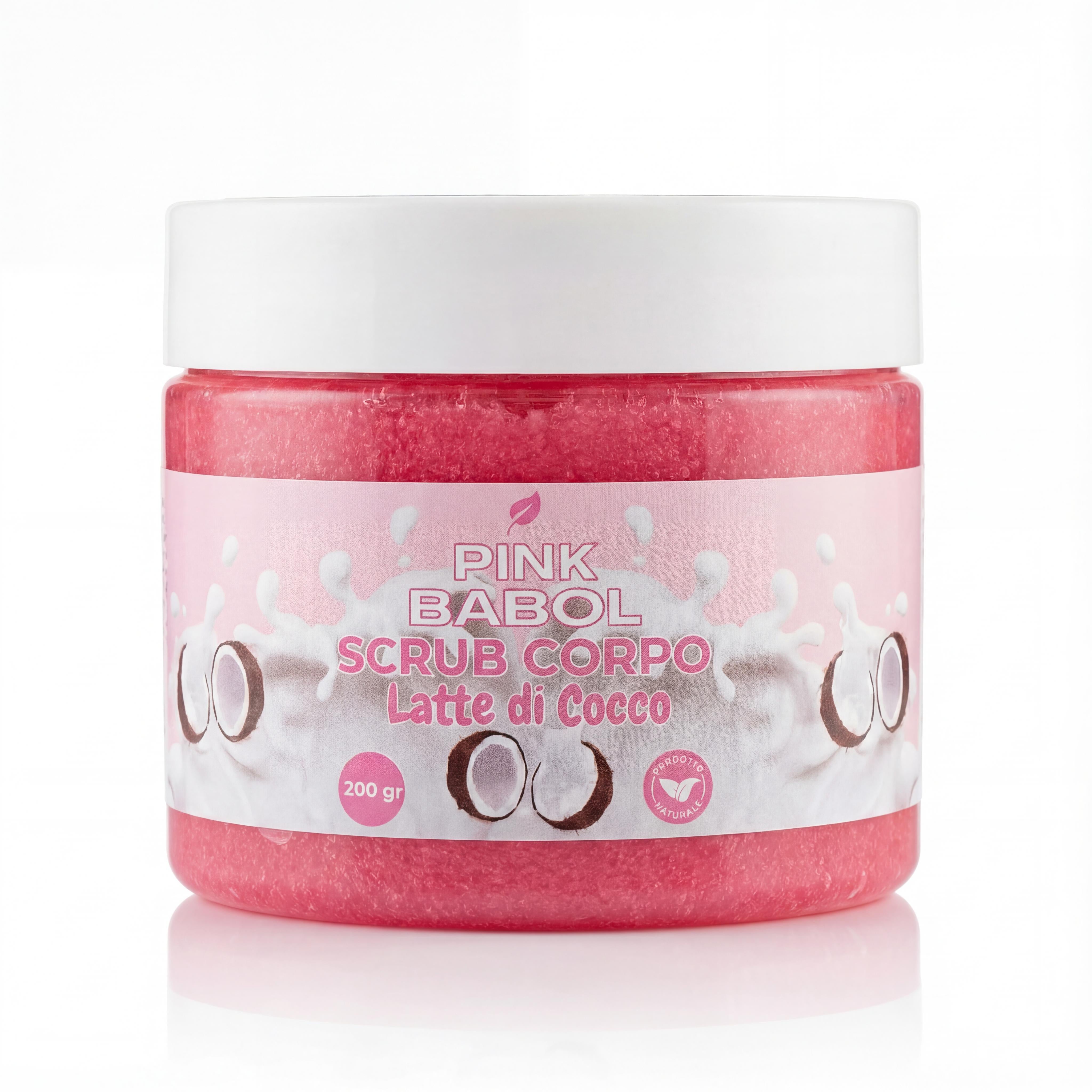 Scrub Corpo Esfoliante e Purificante con microgranuli Naturali, Aloe Vera, Burro di Karité e Olio di Sesamo – Pelle Luminosa, Liscia e Rigenerata-Pink Babol