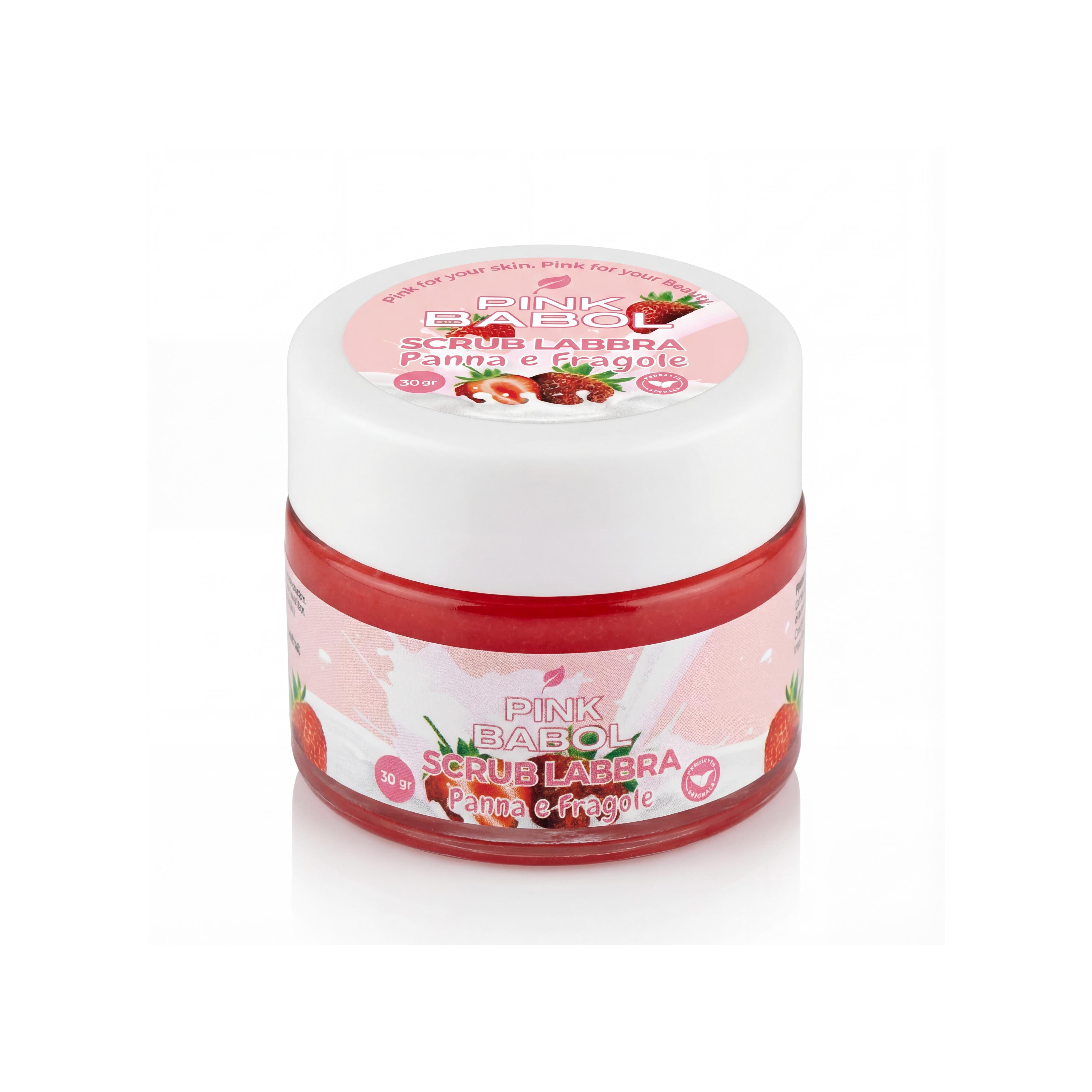 Scrub Labbra con Zucchero Naturale, Aloe Vera e Olio di Mandorle Dolci – Esfoliazione Delicata, Idratazione e Nutrimento Intenso-Pink Babol