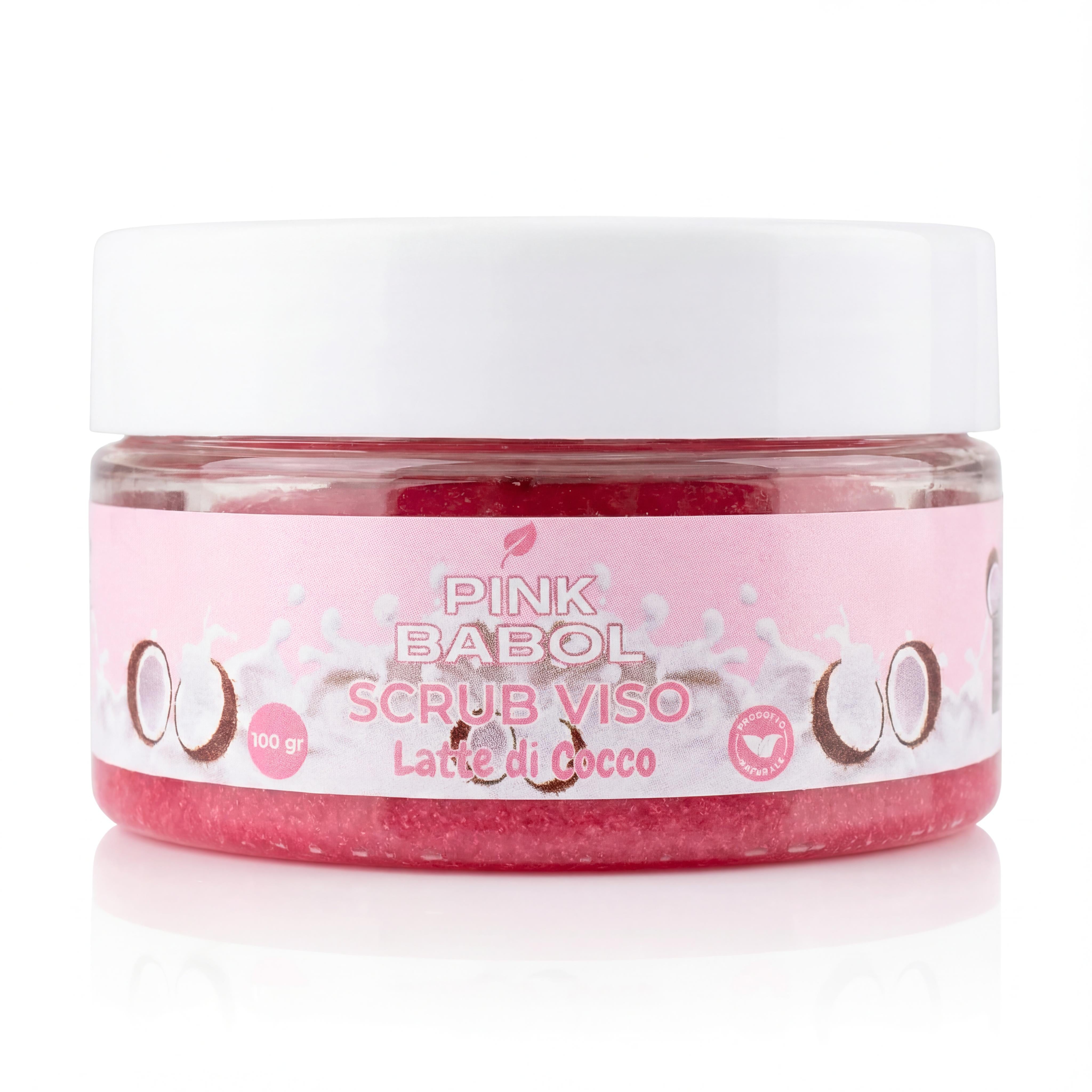 Scrub Viso Esfoliante e Purificante con microgranuli Naturali, Miele e Olio di Sesamo – Pelle Luminosa, Liscia e Rigenerata-Pink Babol