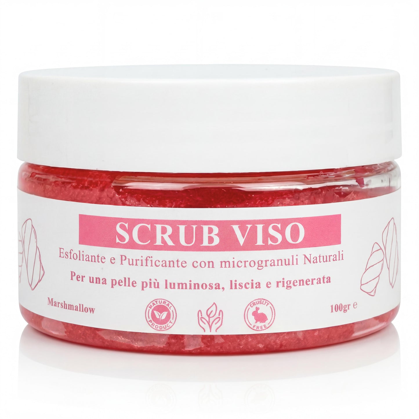 Scrub Viso Esfoliante e Purificante con microgranuli Naturali, Miele e Olio di Sesamo – Pelle Luminosa, Liscia e Rigenerata-Pink Babol
