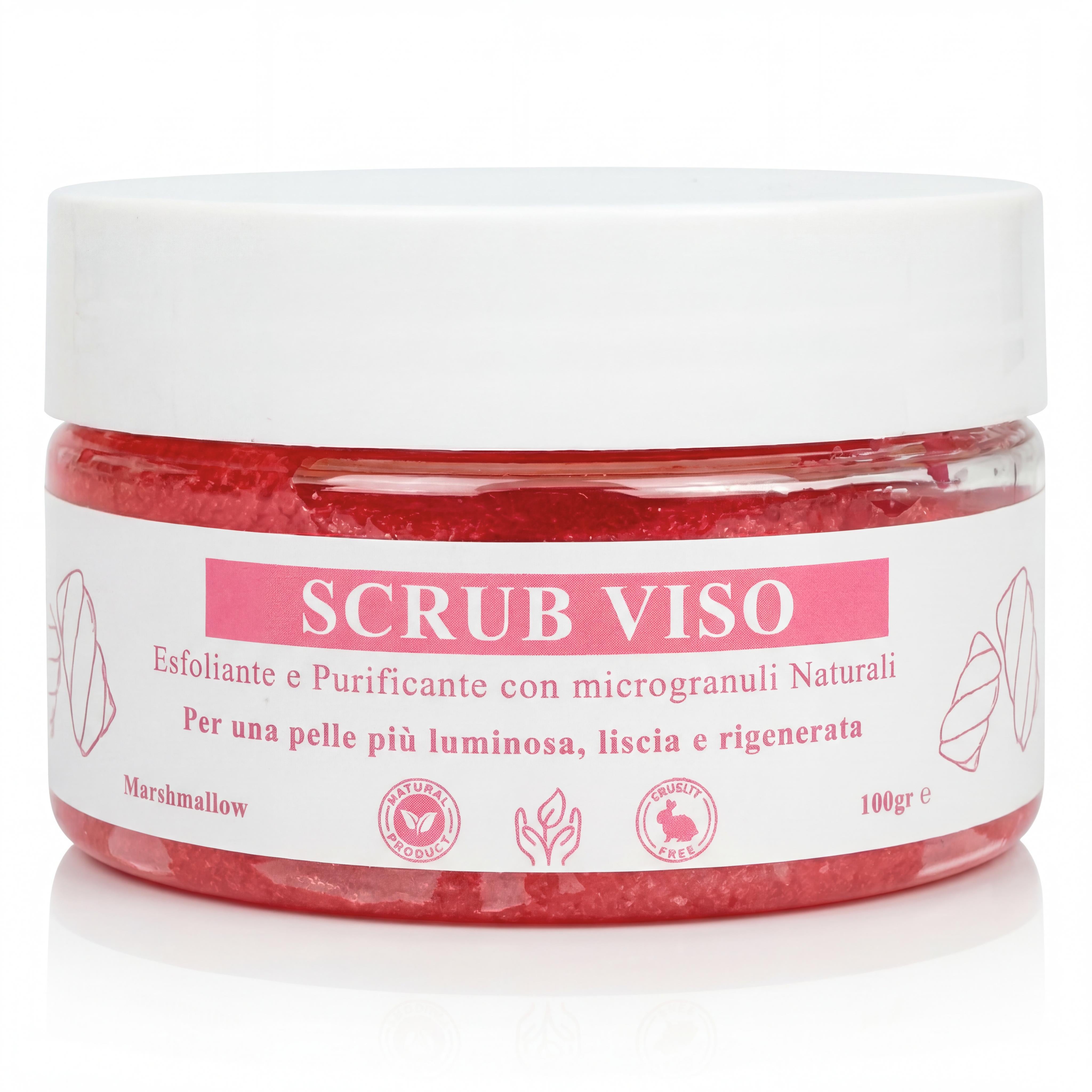 Scrub Viso Esfoliante e Purificante con microgranuli Naturali, Miele e Olio di Sesamo – Pelle Luminosa, Liscia e Rigenerata-Pink Babol