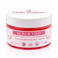Scrub Viso Esfoliante e Purificante con microgranuli Naturali, Miele e Olio di Sesamo – Pelle Luminosa, Liscia e Rigenerata-Pink Babol