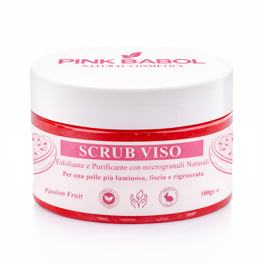 Scrub Viso Esfoliante e Purificante con microgranuli Naturali, Miele e Olio di Sesamo – Pelle Luminosa, Liscia e Rigenerata -Pink Babol