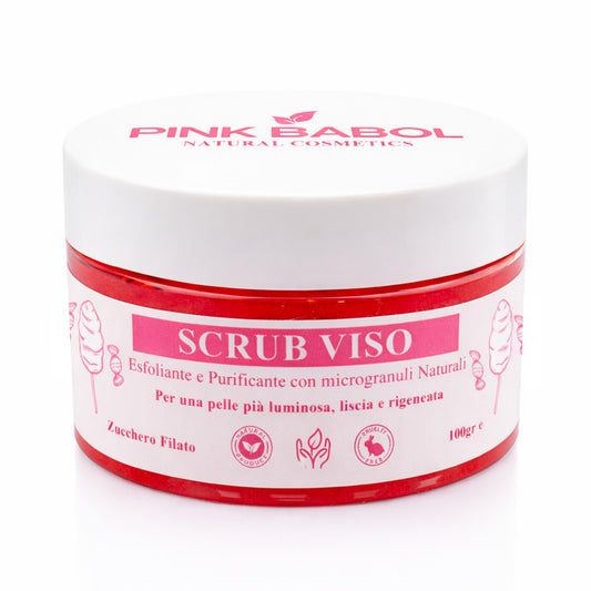 Scrub Viso Esfoliante e Purificante con microgranuli Naturali, Miele e Olio di Sesamo – Pelle Luminosa, Liscia e Rigenerata -Pink Babol