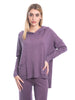 Set coordinato maglia con cappuccio + pantalone a zampa calda viscosa-Pink Babol