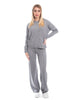 Set coordinato maglia con cappuccio + pantalone a zampa calda viscosa-Pink Babol