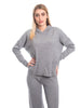 Set coordinato maglia con cappuccio + pantalone a zampa calda viscosa-Pink Babol