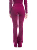 Set coordinato maglia incrociata e pantalone a zampa calda viscosa a costine-Pink Babol