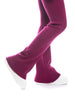 Set coordinato maglia incrociata e pantalone a zampa calda viscosa a costine-Pink Babol