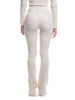 Set coordinato maglia incrociata e pantalone a zampa calda viscosa a costine-Pink Babol
