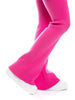 Set coordinato maglia incrociata e pantalone a zampa calda viscosa a costine-Pink Babol