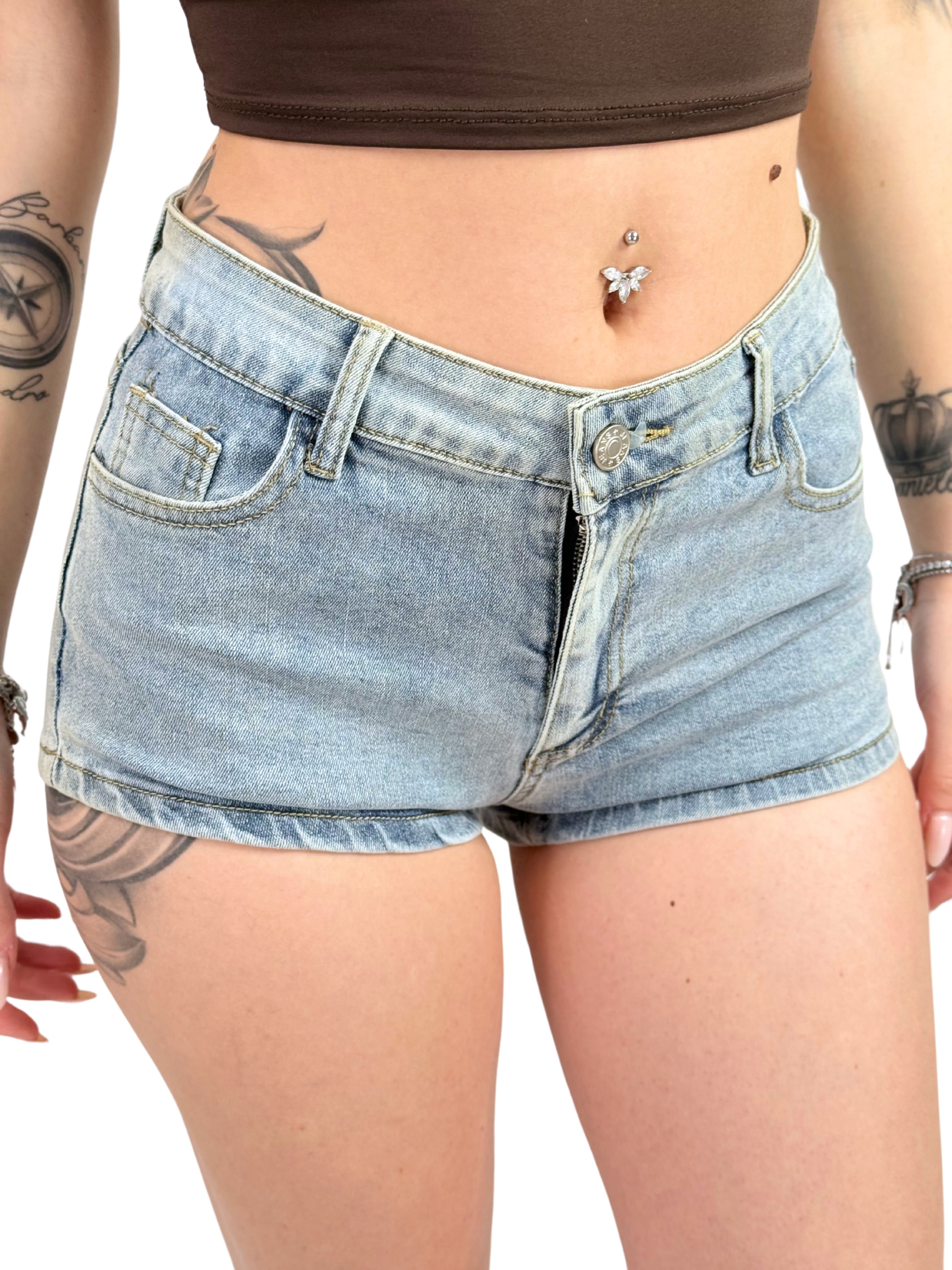 Shorts mini elasticizzato-Pink Babol