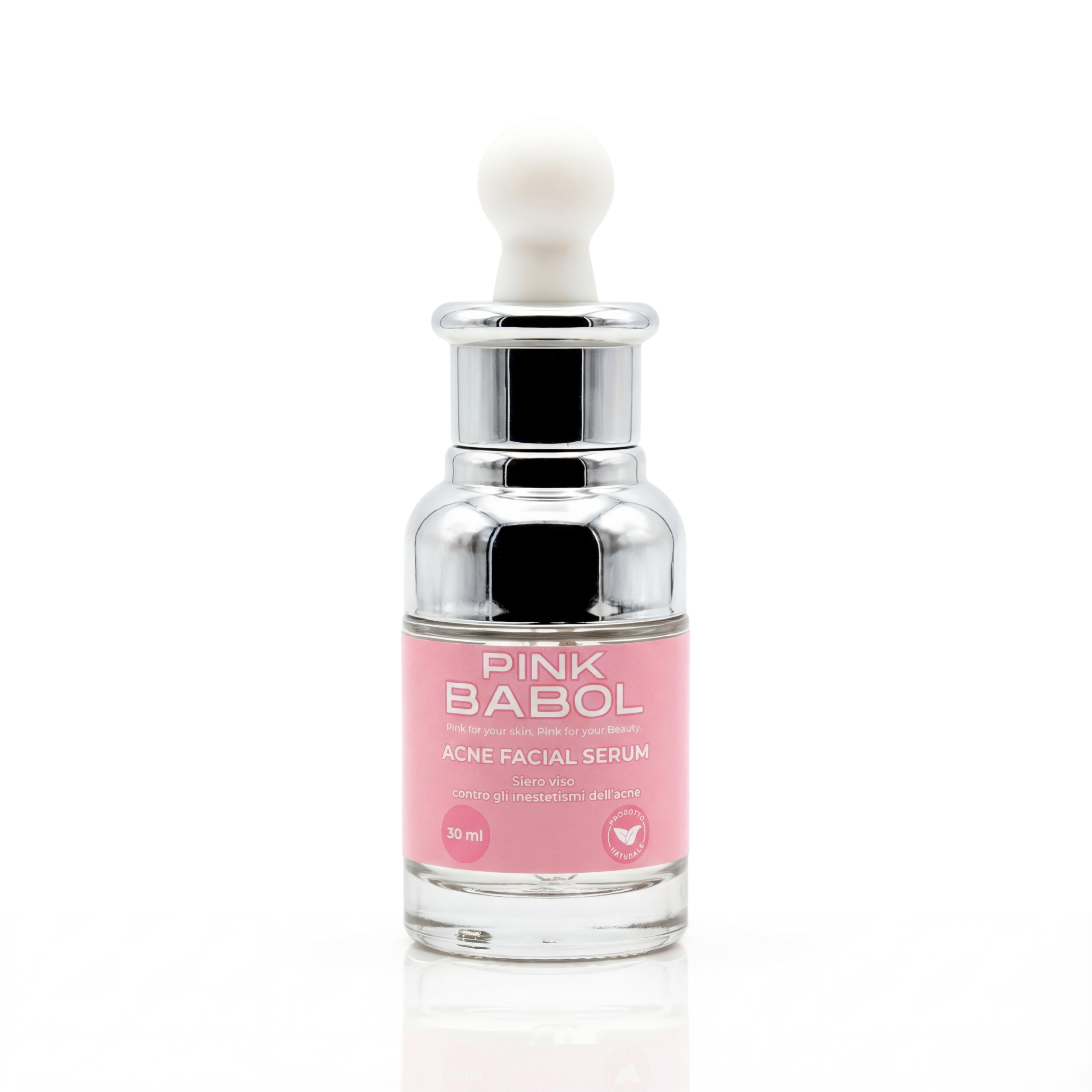 Siero Anti Acne e Imperfezioni con Acido Salicilico, Acido Azelaico e Tea Tree Oil - Purificante, Sebo-Riequilibrante e Anti-Imperfezioni-Pink Babol