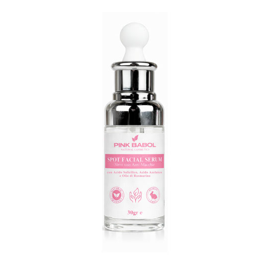 Siero Viso Anti-Macchie e imperfezioni con Acido Salicilico, Acido Azelaico e Olio di Rosmarino – Uniformante e Illuminante-Pink Babol
