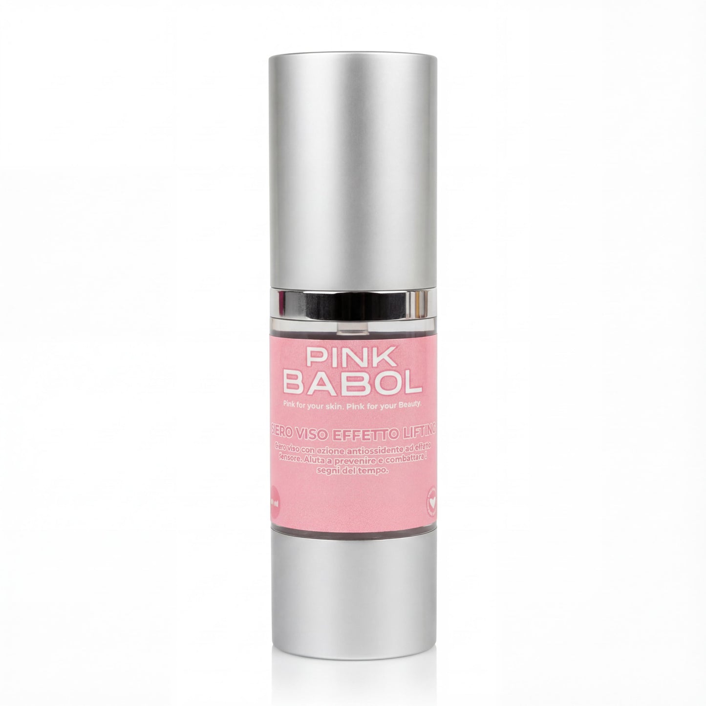 Siero Viso Effetto Lifting con Acido Ialuronico, Elastina & Pantenolo – con Acido Ialuronico, Elastina e Pantenolo – Azione Anti-Age, Rimpolpante, Rigenerante e Distensiva-Pink Babol