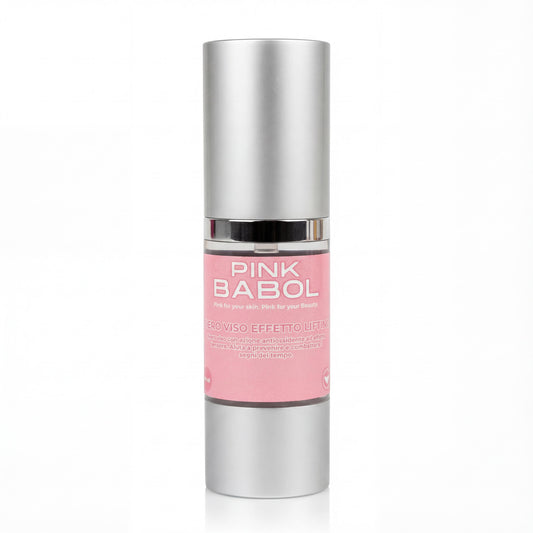 Siero Viso Effetto Lifting con Acido Ialuronico, Elastina & Pantenolo – con Acido Ialuronico, Elastina e Pantenolo – Azione Anti-Age, Rimpolpante, Rigenerante e Distensiva-Pink Babol