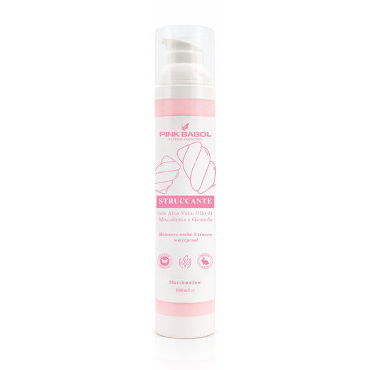 Struccante Viso in crema con Aloe Vera & Olio di Macadamia e Girasole – Delicato, Idratante e Nutriente. Rimuove anche il trucco waterproof-Pink Babol